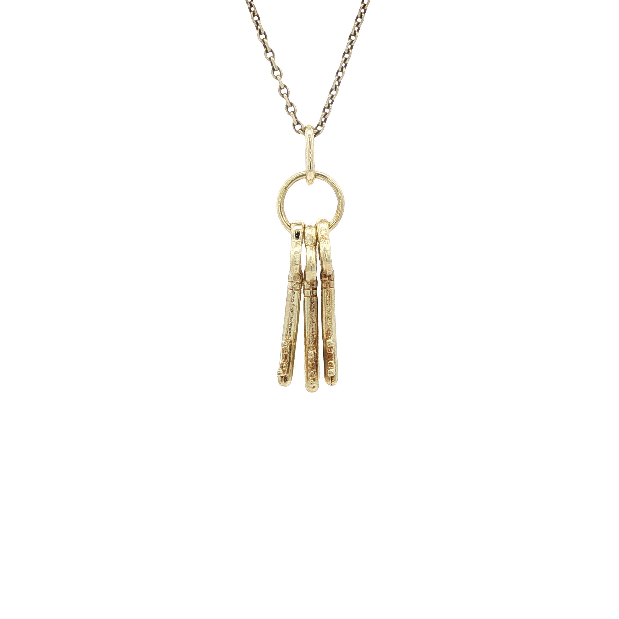 14 kt gold keyring pendant