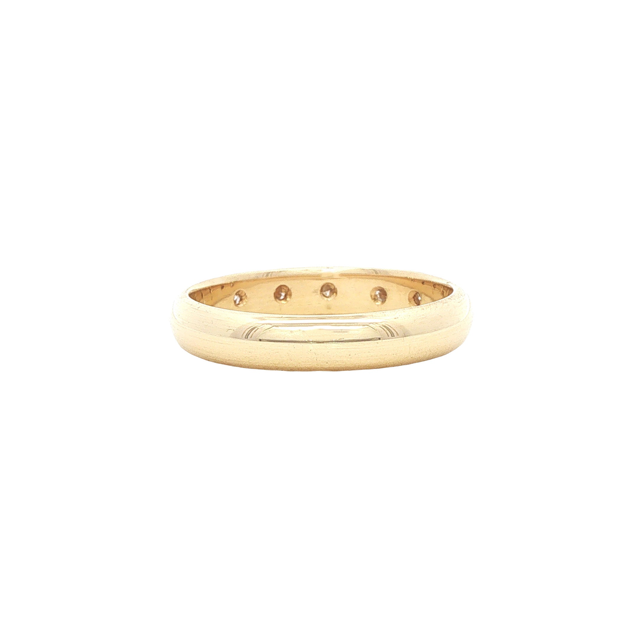 Gouden vintage ring met diamant 14 kt