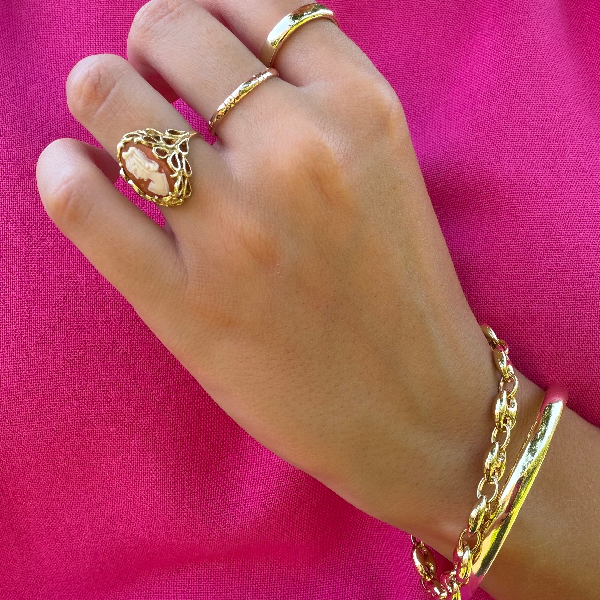 Vintage smooth gold ring 14 kt