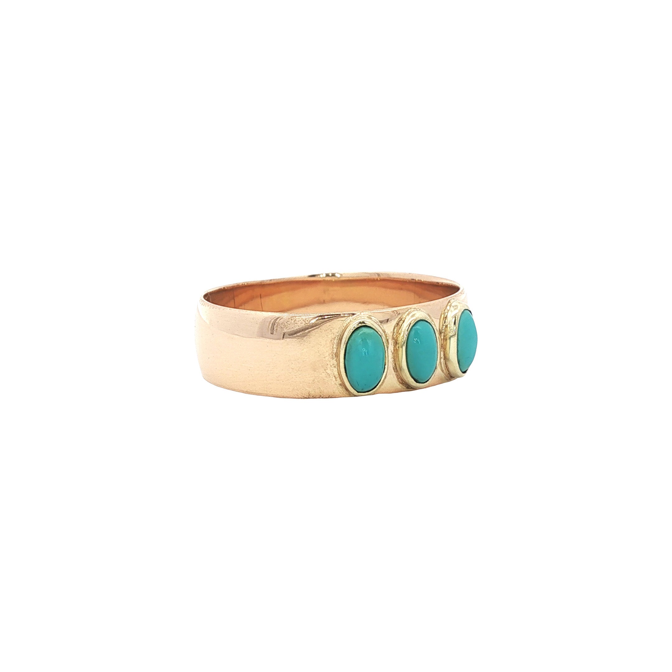 Gouden ring met turkoois 14 kt