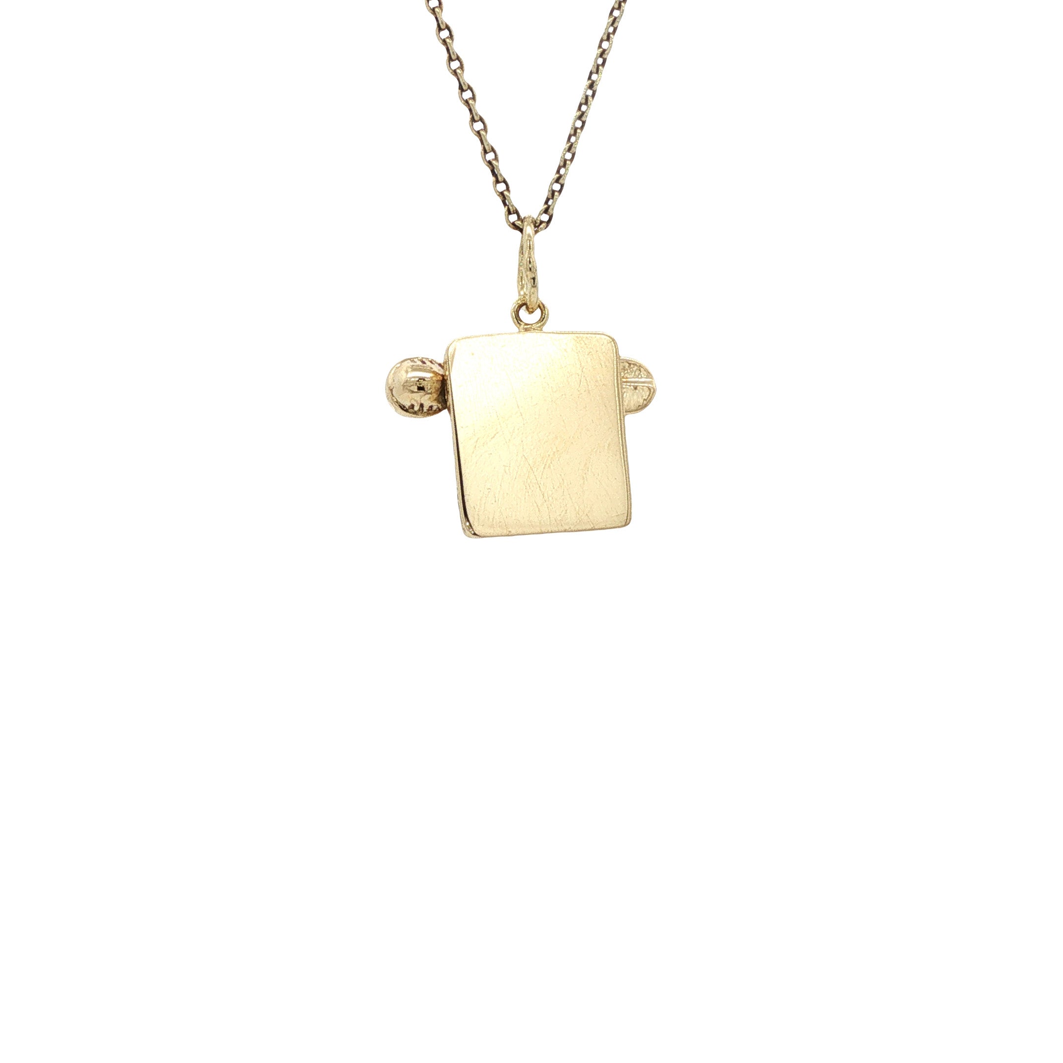 Gouden vintage telefoon hanger 14 kt