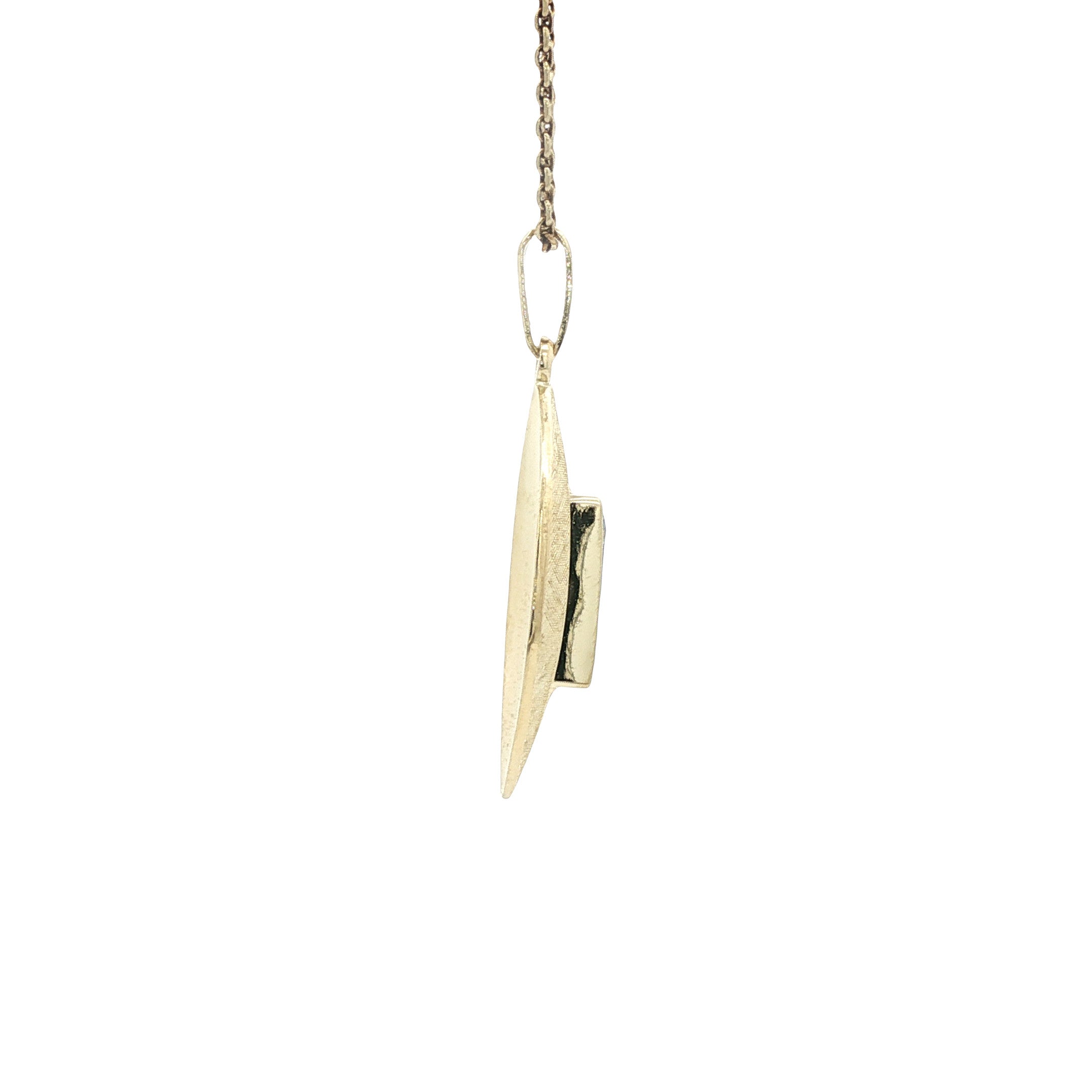 Gold pendant with spinel 14 kt