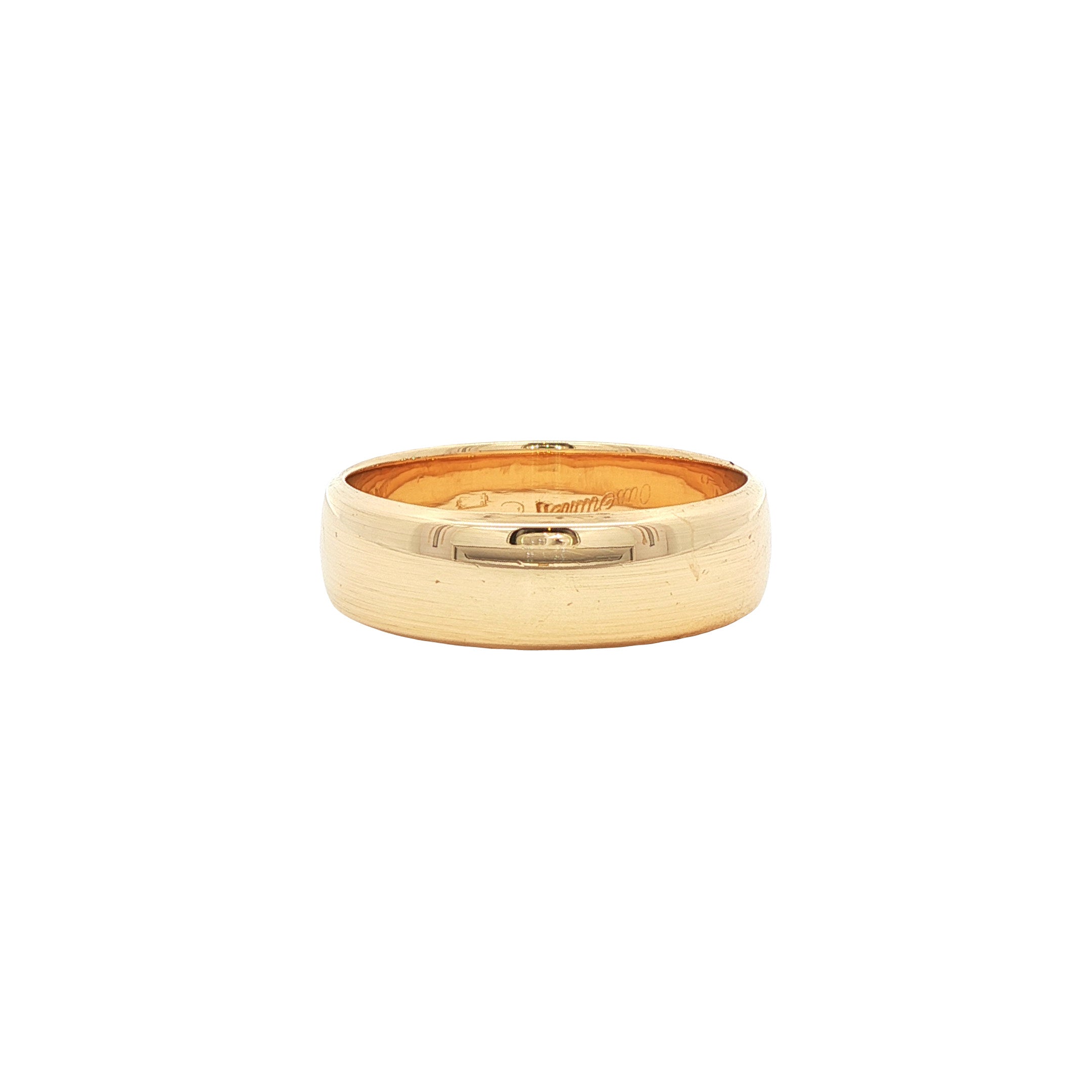 Gouden gladde ring 14 kt
