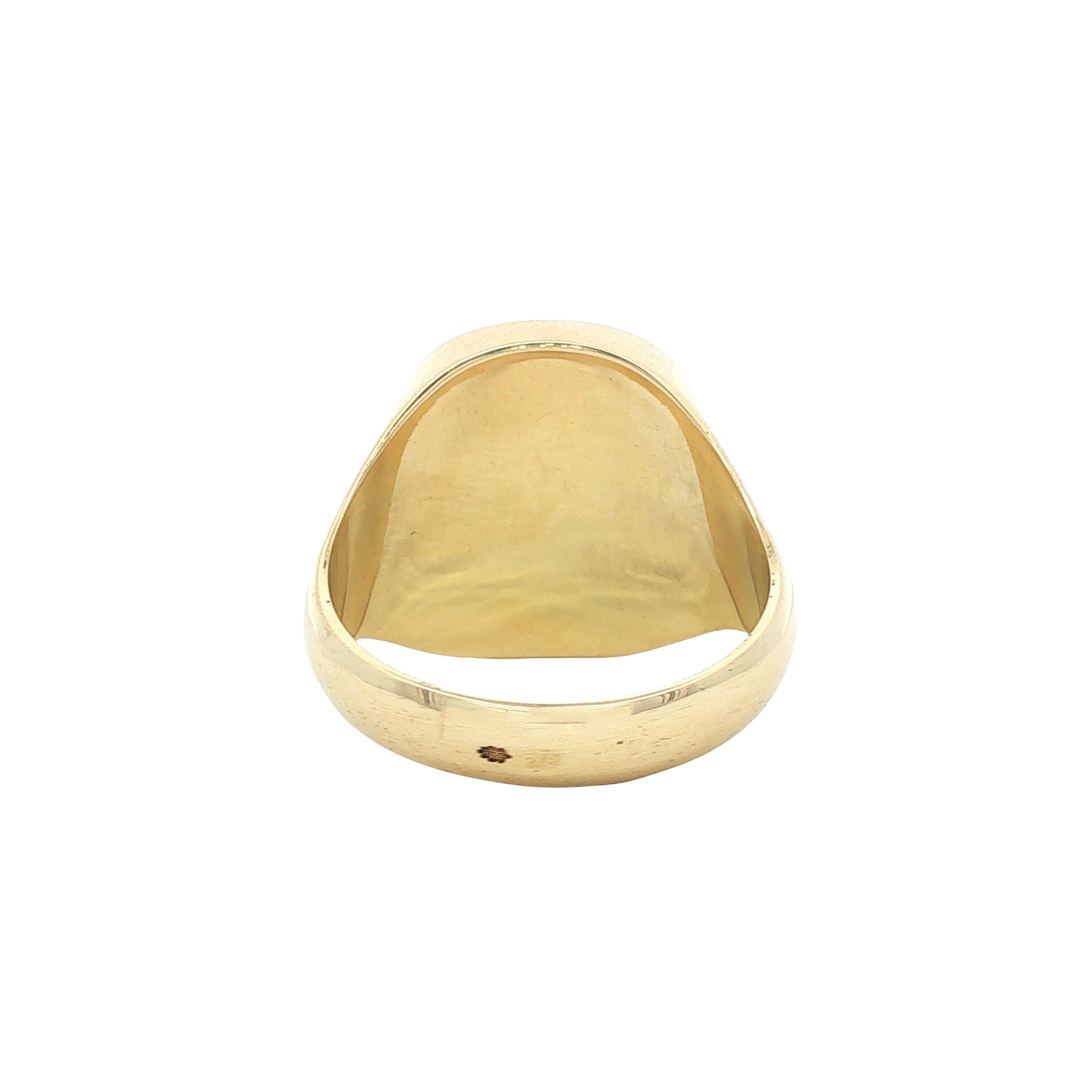 Gouden vintage zegelring met onyx 14 kt
