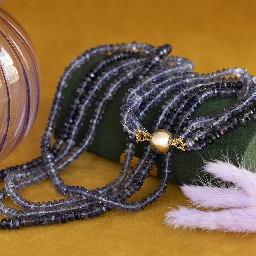 Ioliet collier met gouden sluiting 14 kt