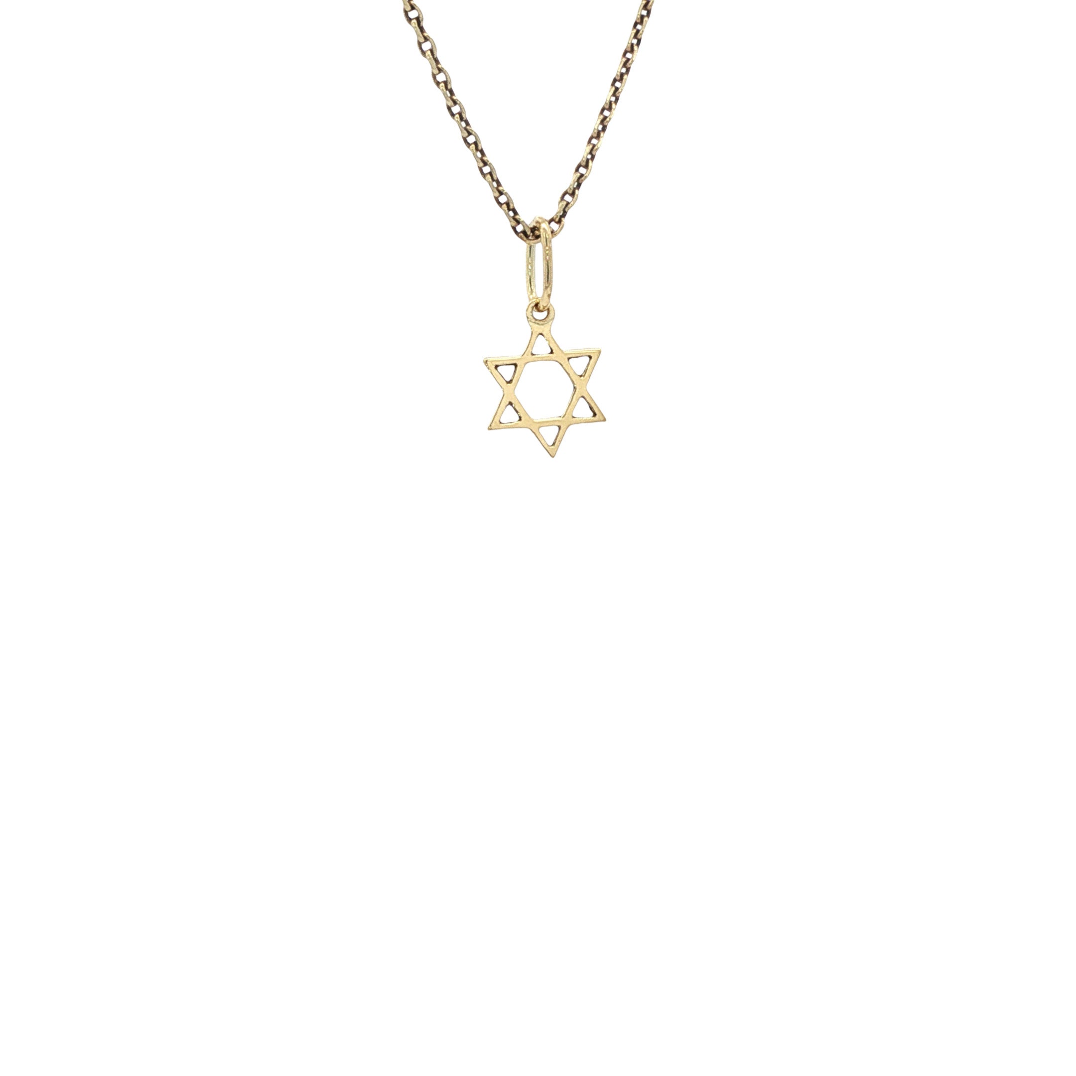 Gouden vintage Davidster hanger 14 kt