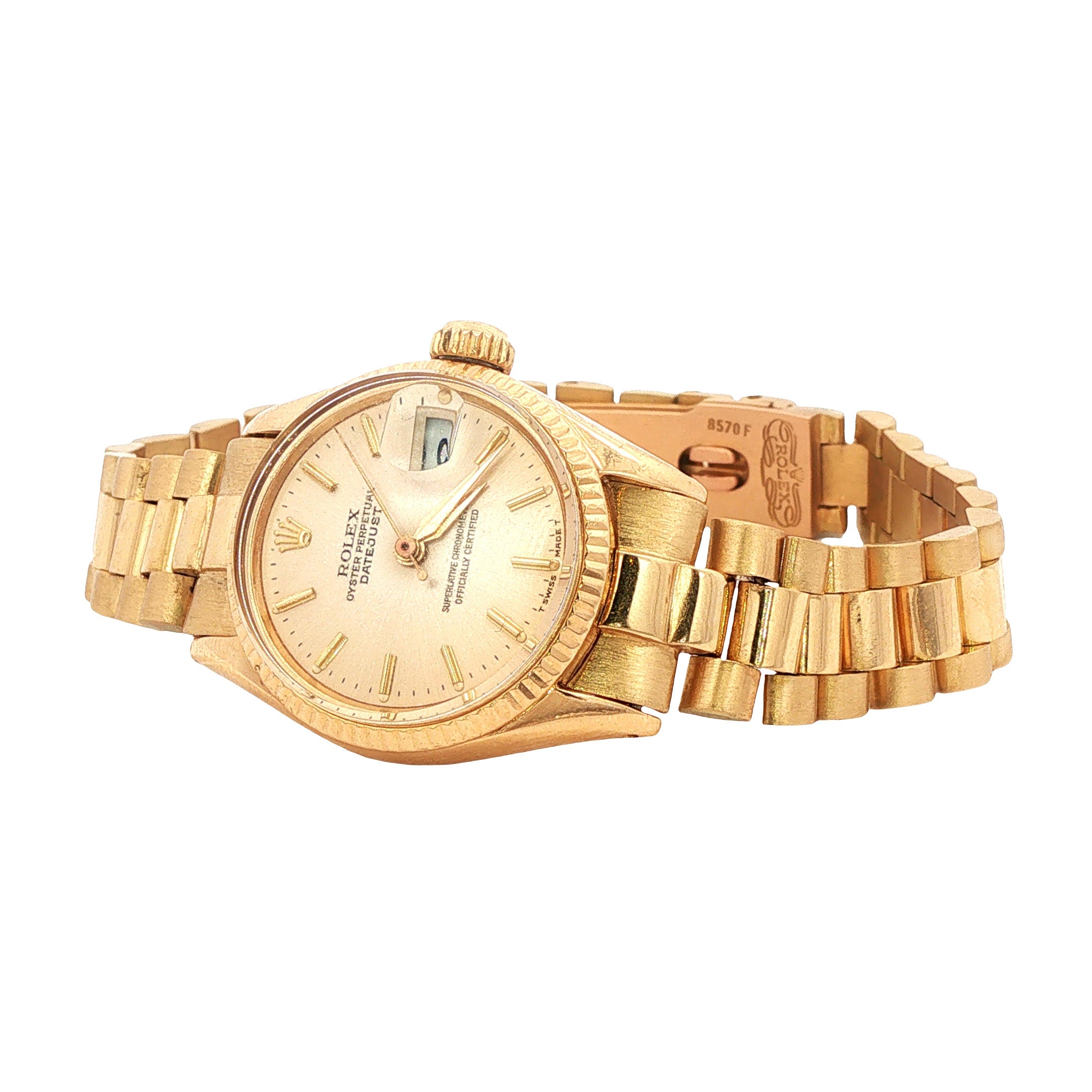 Vintage Rolex Datejust watch 18 kt