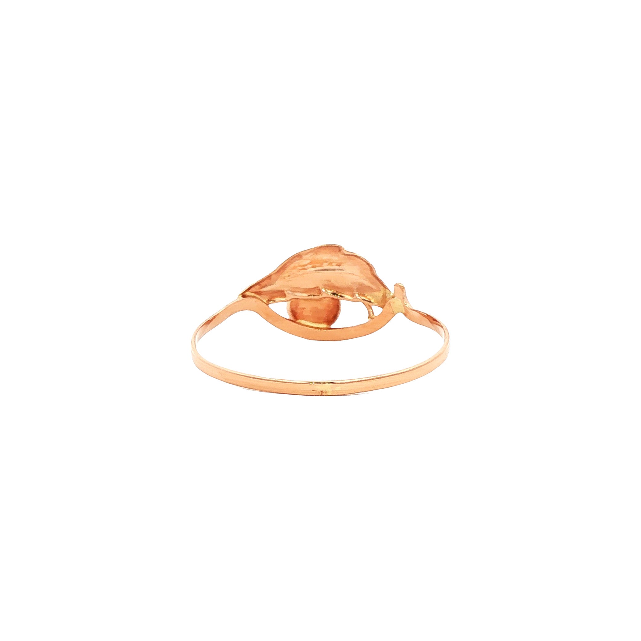 14 kt rose-gold vintage ring with goldstone