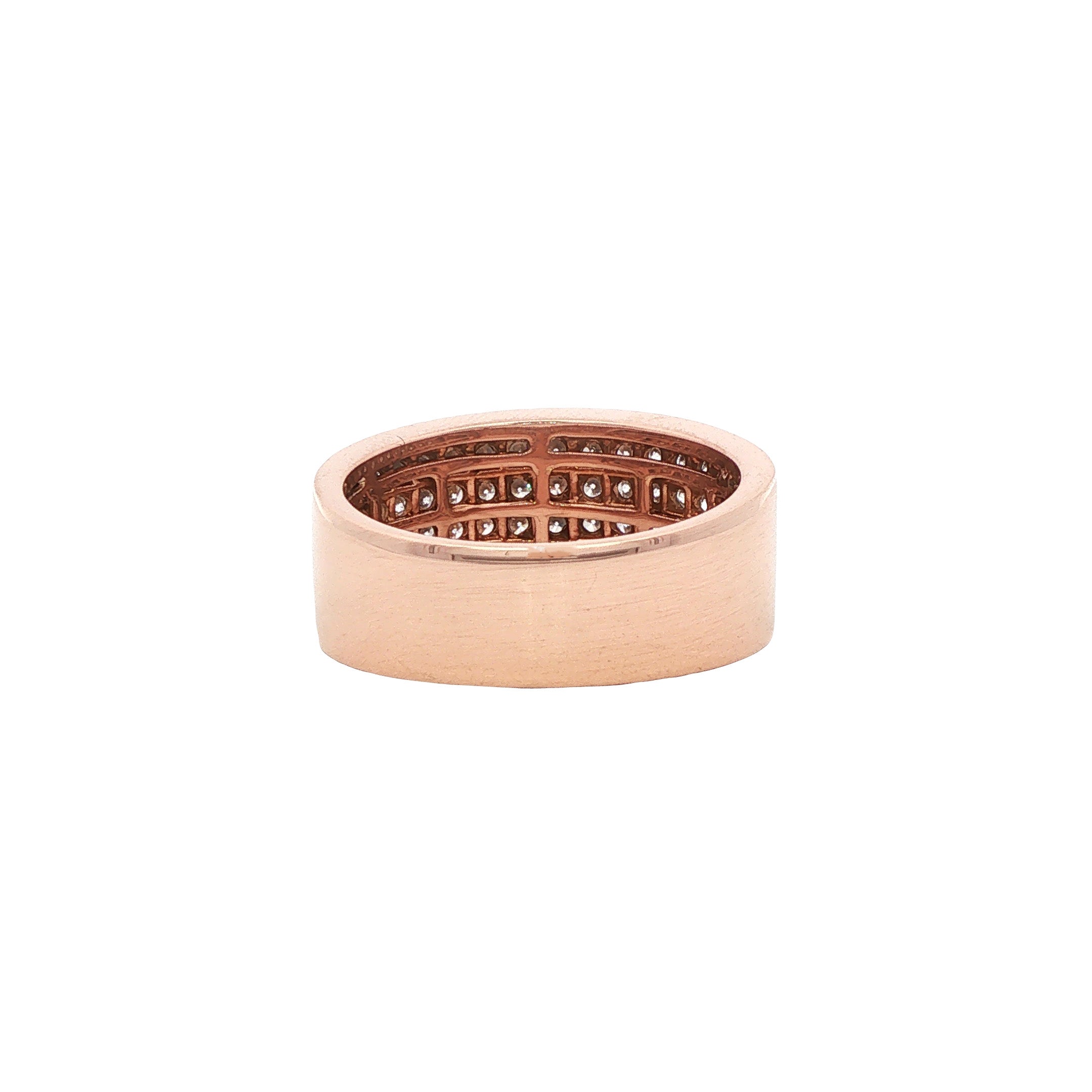 14 kt rose-gold vintage ring with diamond