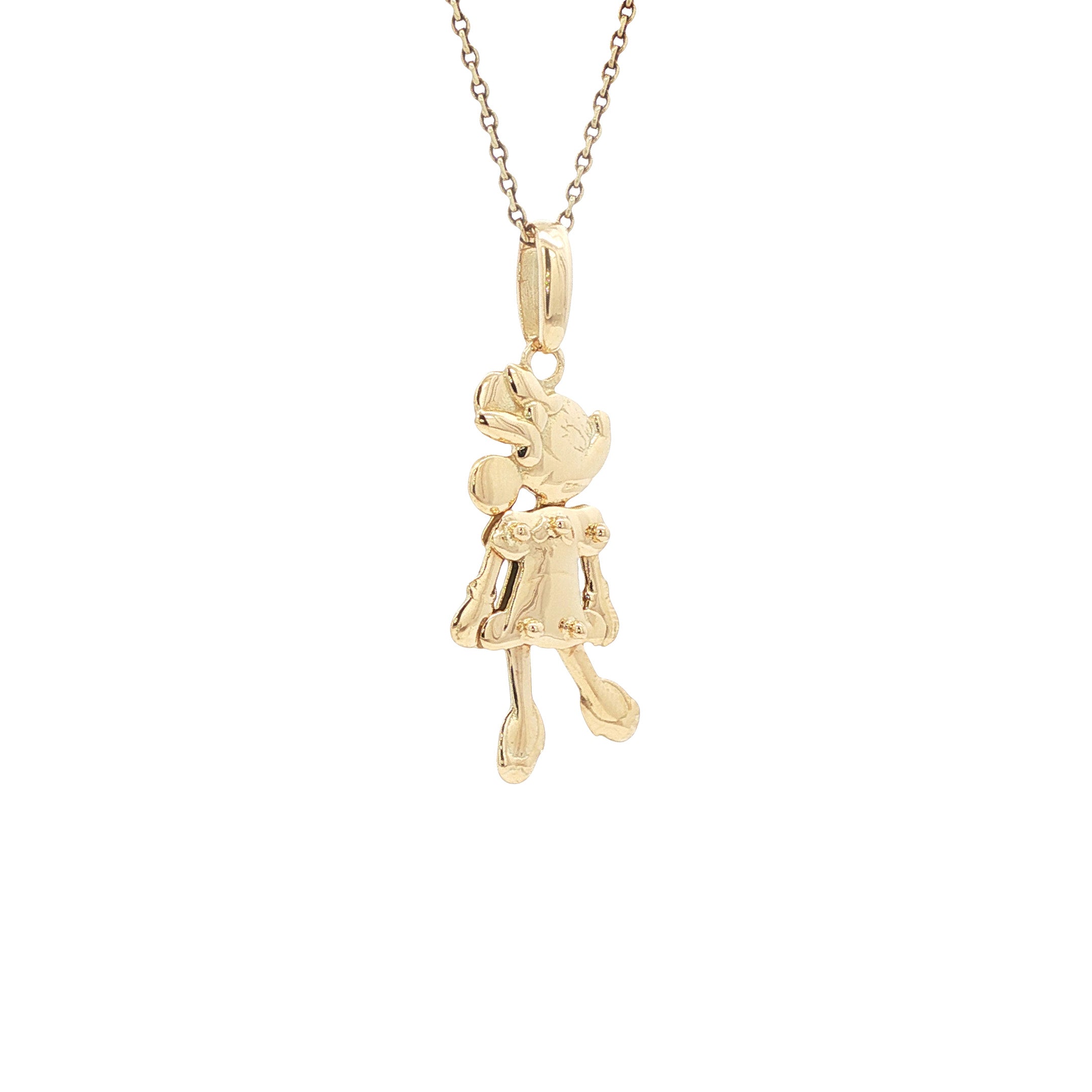 Vintage gold Minnie Mouse pendant 14 kt