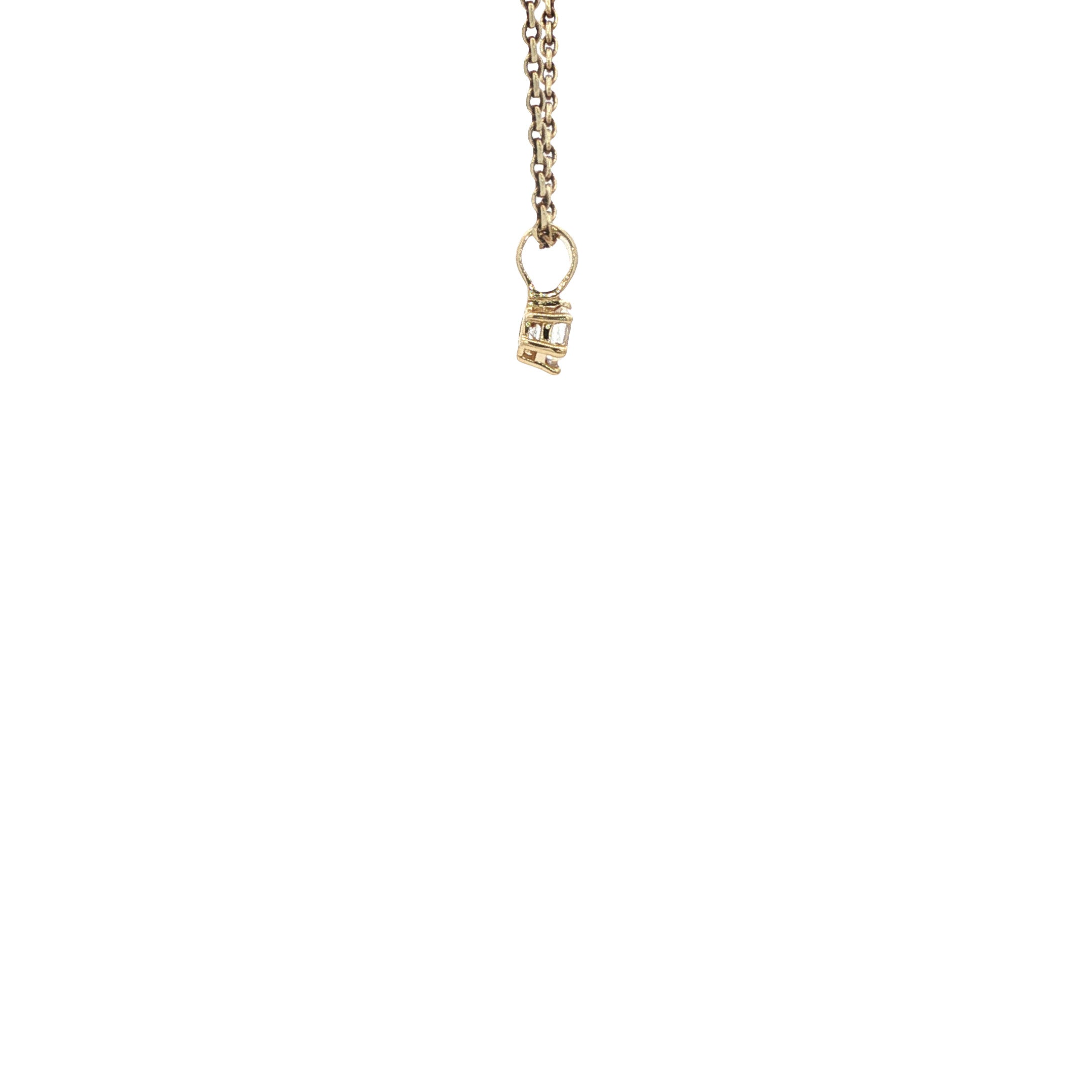 Gouden vintage hanger met zirkonia 14 kt
