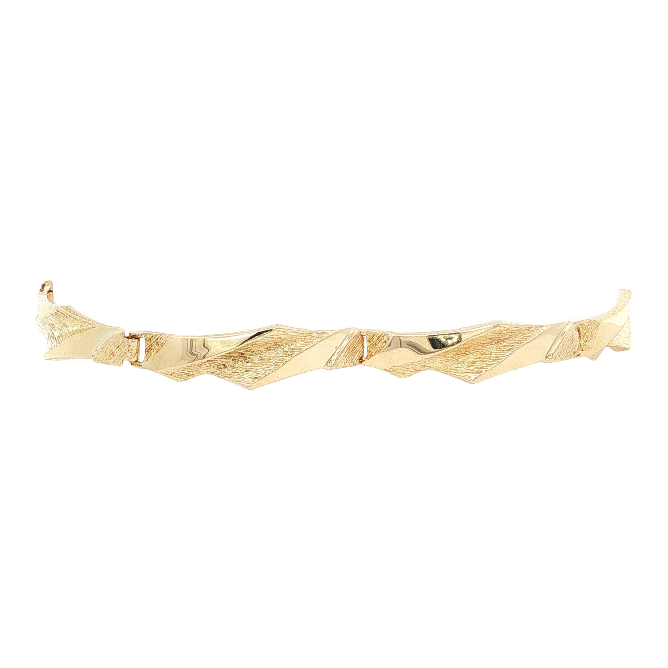 Gouden vintage fantasie armband 14 kt