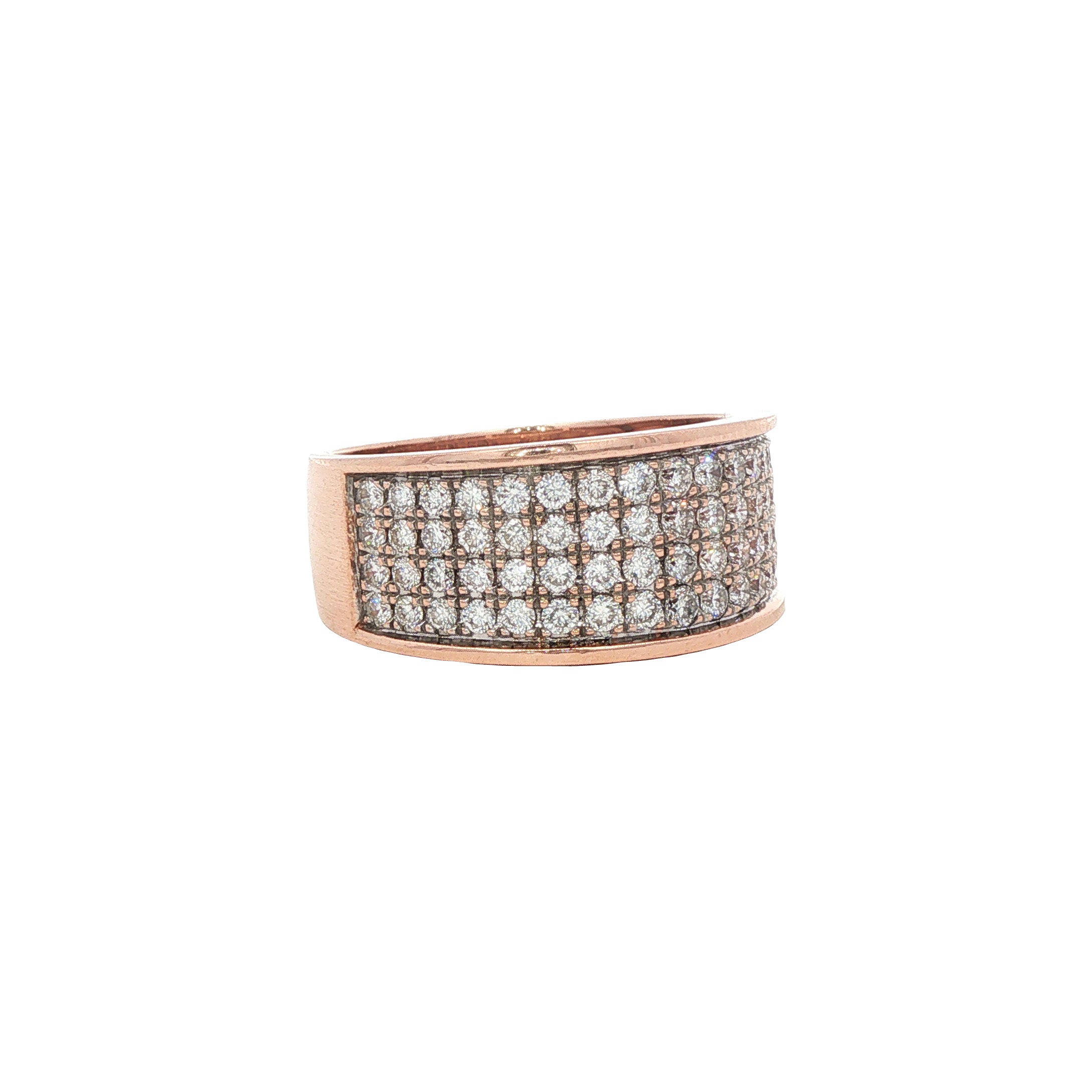 14 kt rose-gold vintage ring with diamond