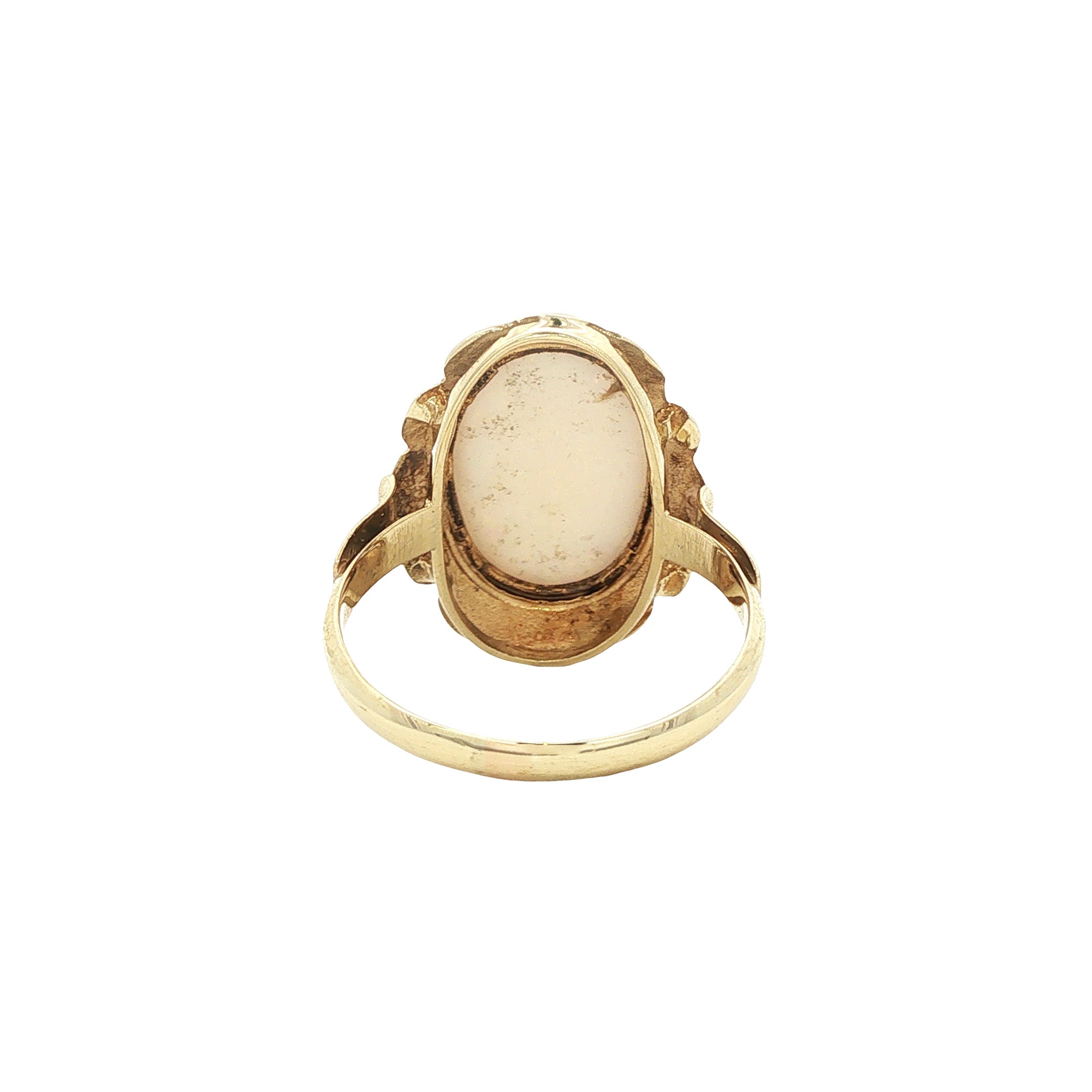 Gouden vintage ring met opaal 14 kt