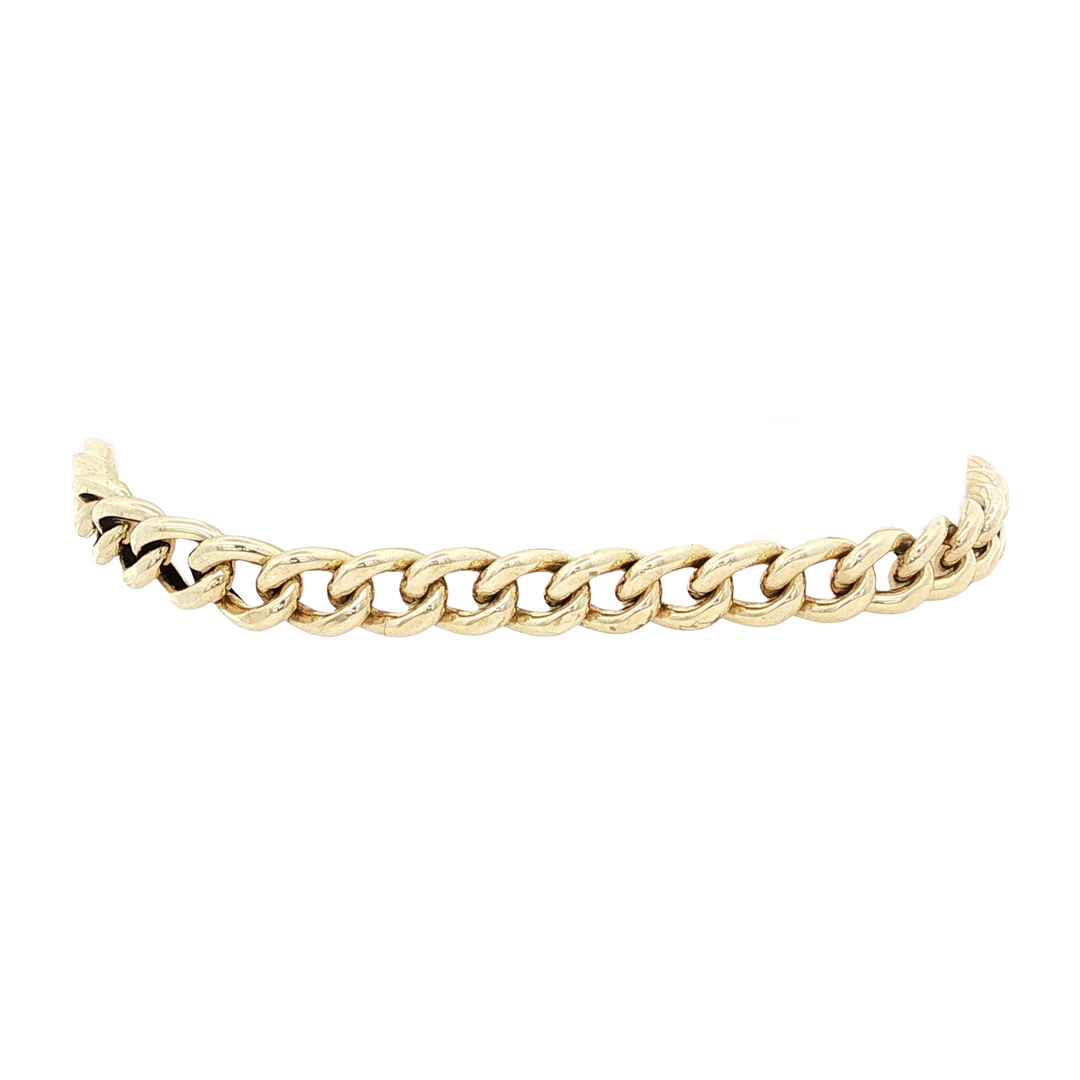 Gouden vintage gourmet armband 14 kt