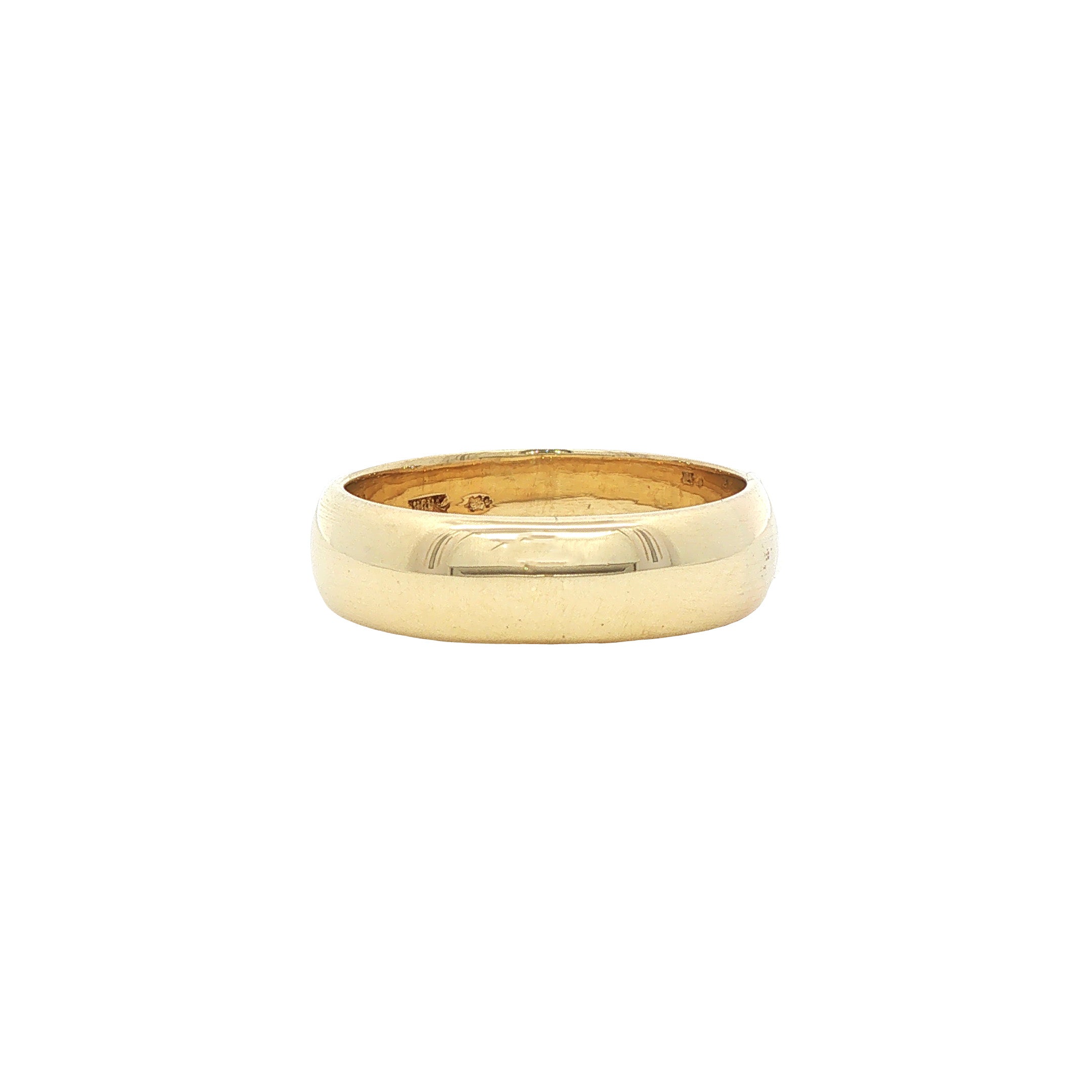 Vintage smooth gold ring 14 kt