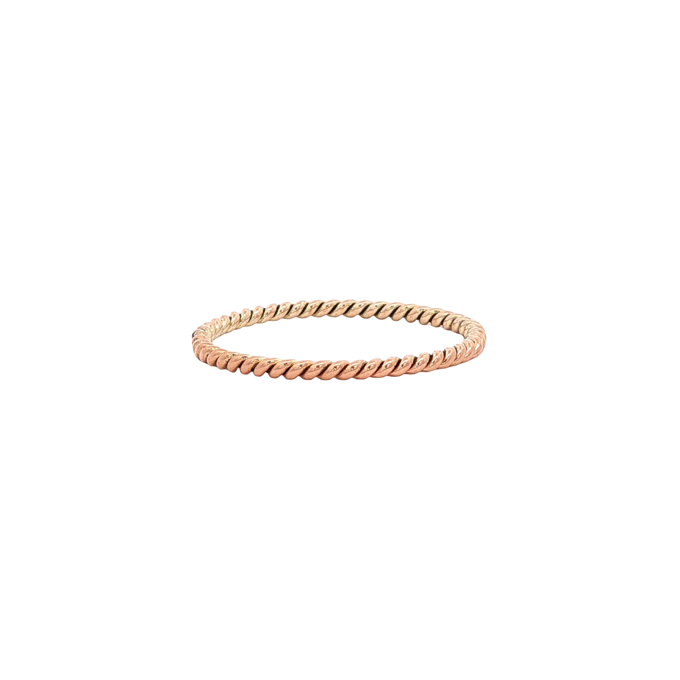 9 kt rose-gold twisted ring