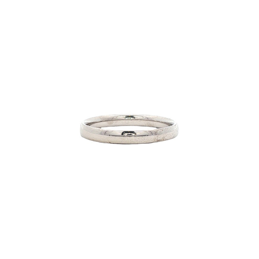 18 kt white gold vintage alliance ring with a diamond