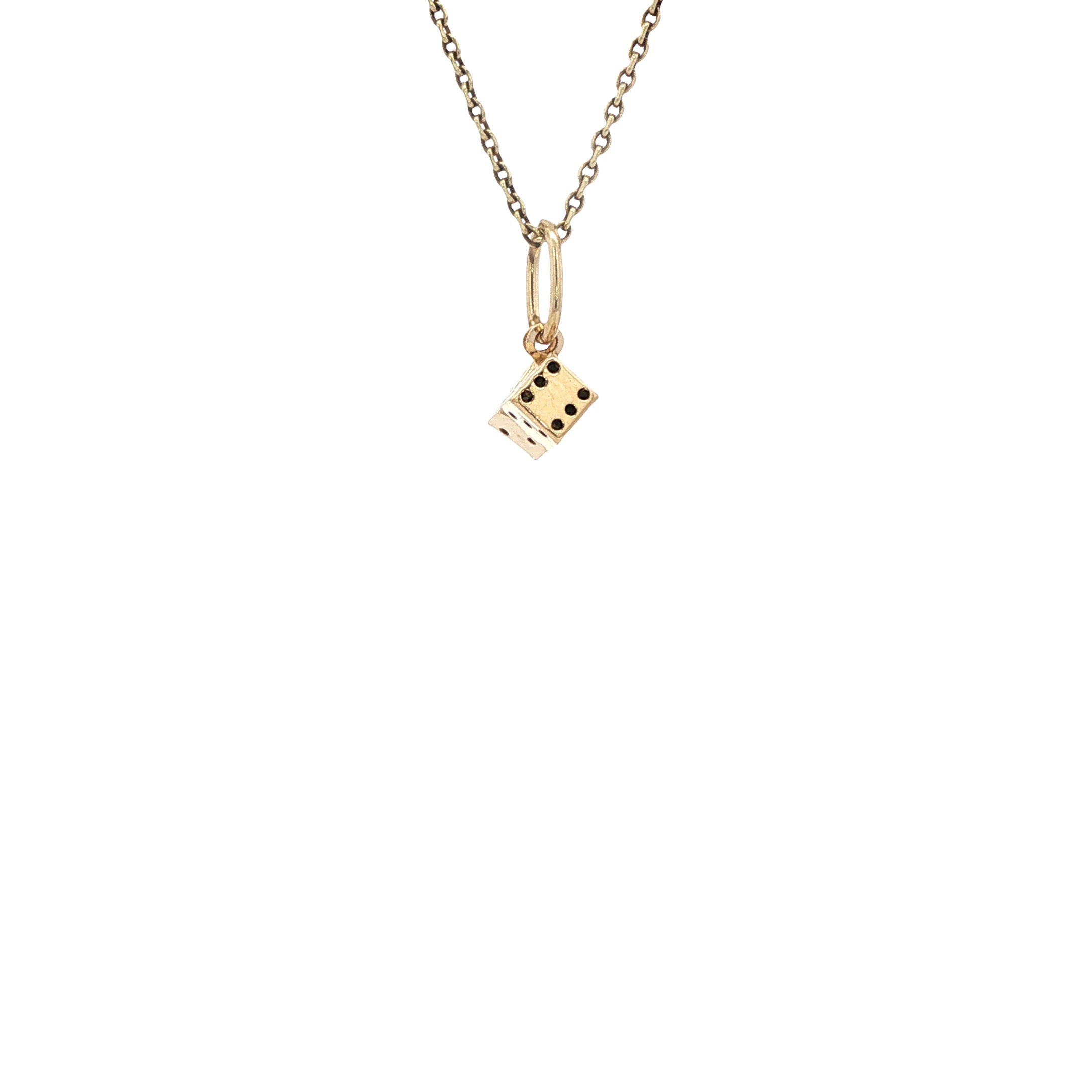 Vintage die pendant 10 kt