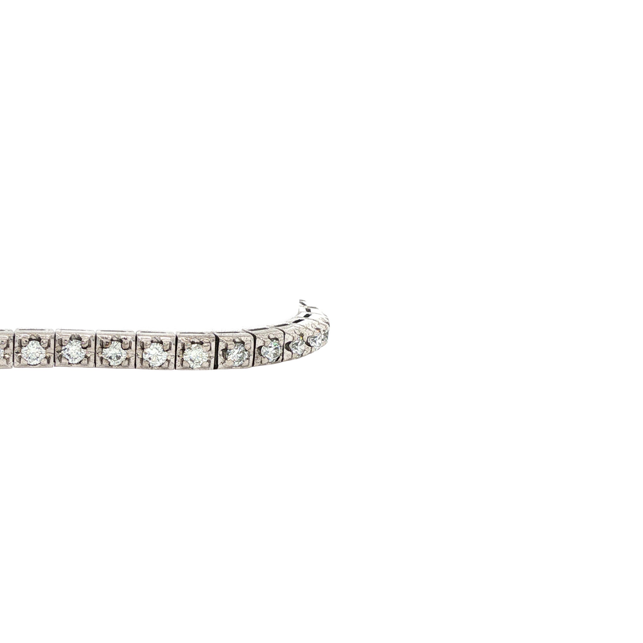 14 kt white gold vintage tennis bracelet with diamond