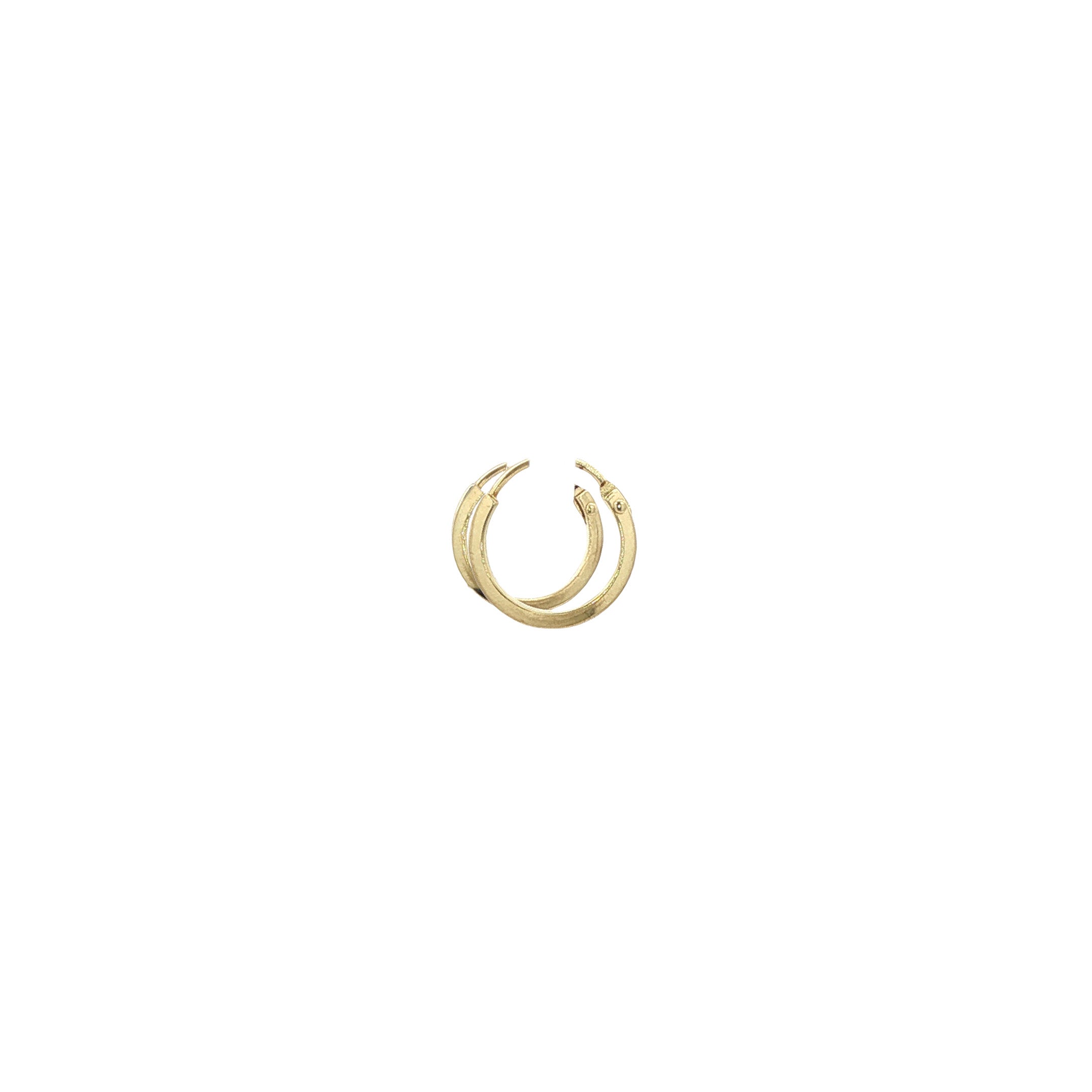 Vintage 14 kt gold mini hoop earrings