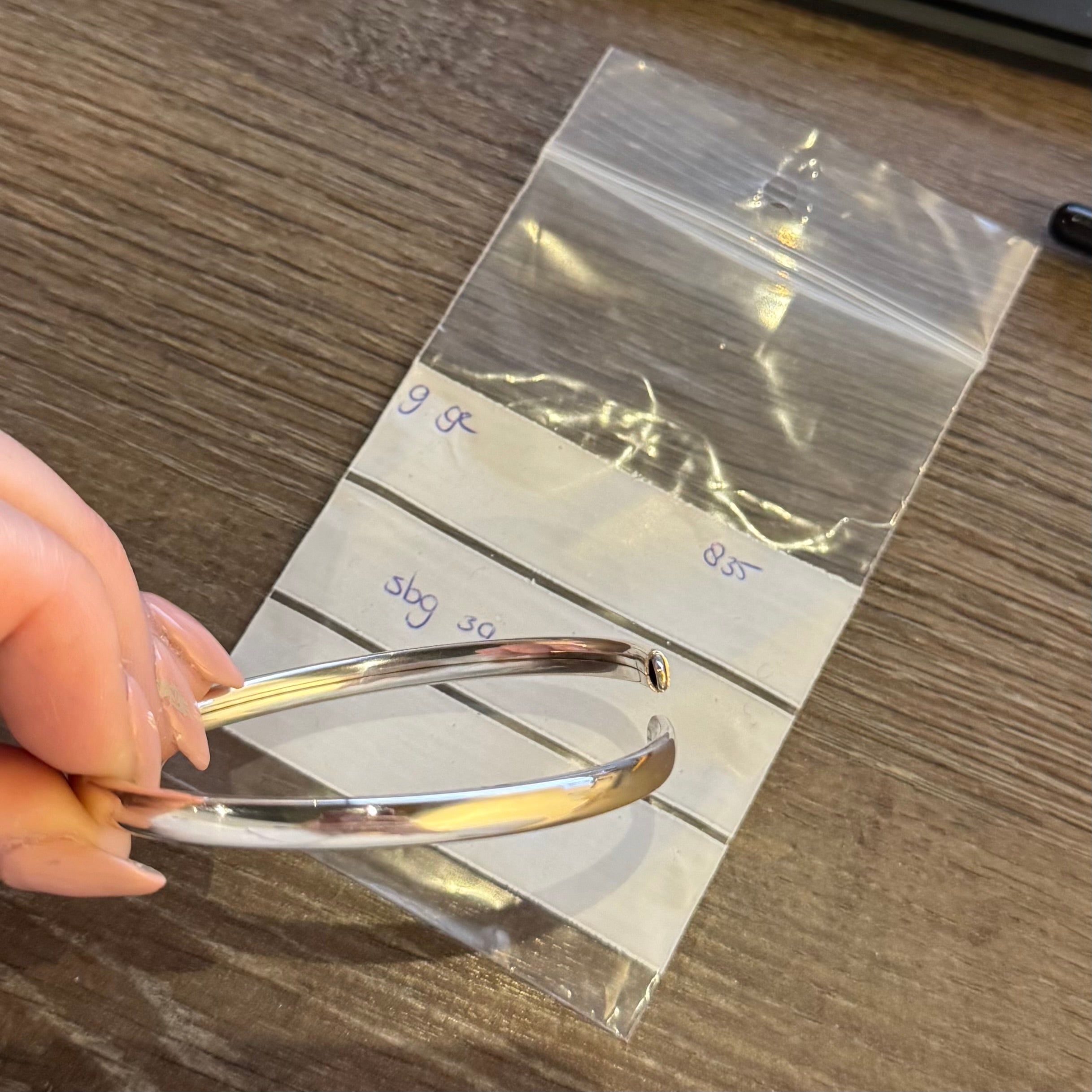 Zilveren bangle 835