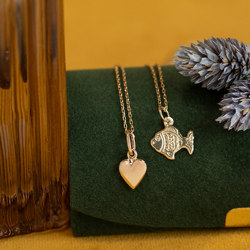 Gouden hart hanger 14 kt