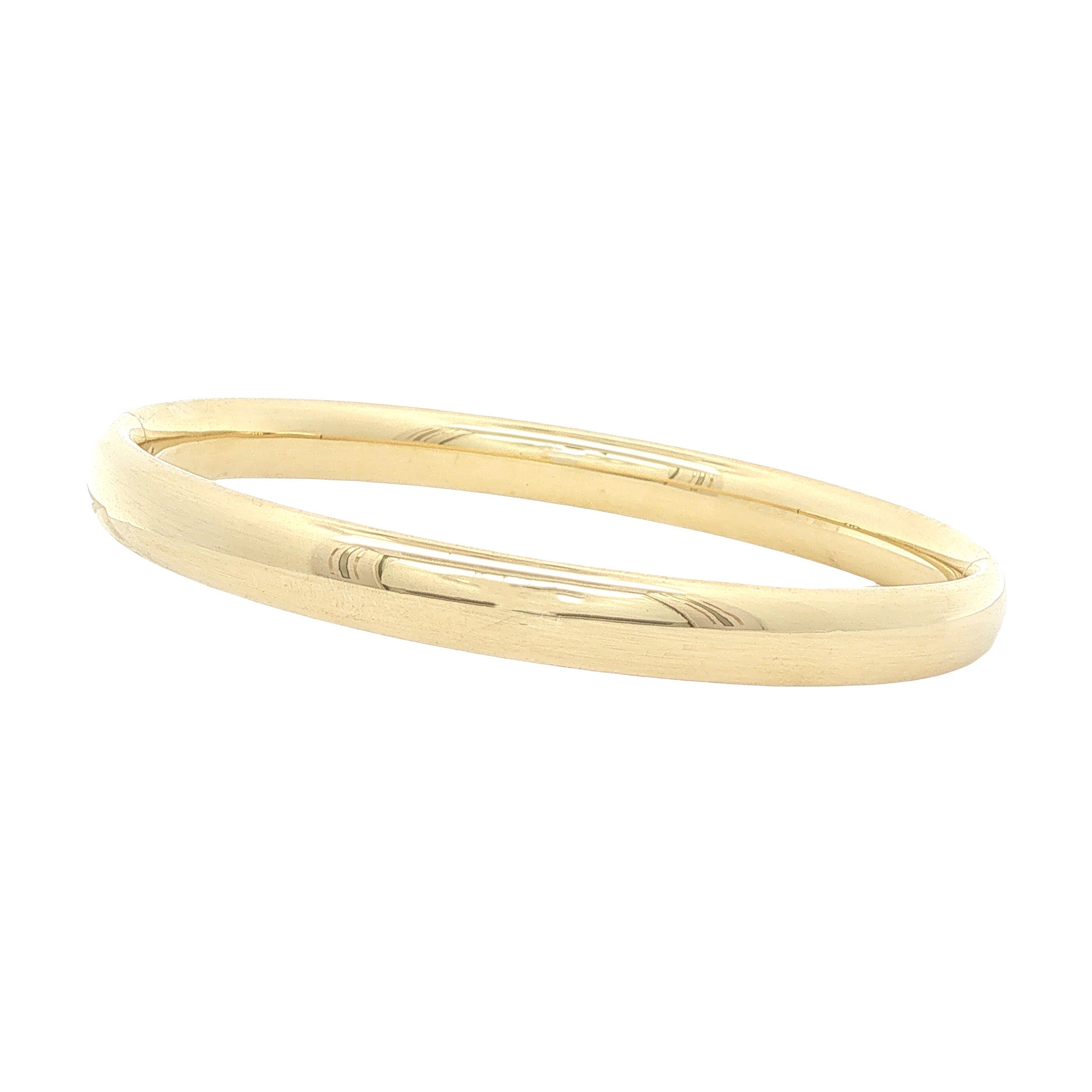 Gouden vintage gladde bangle 14 kt