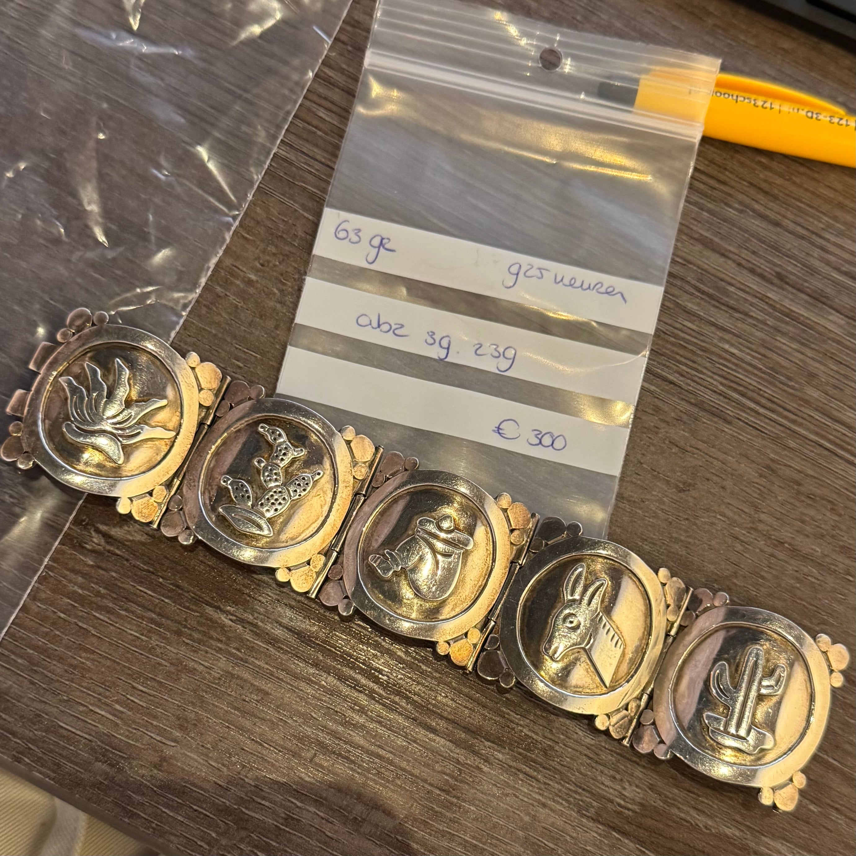 Zilveren fantasie armband 925