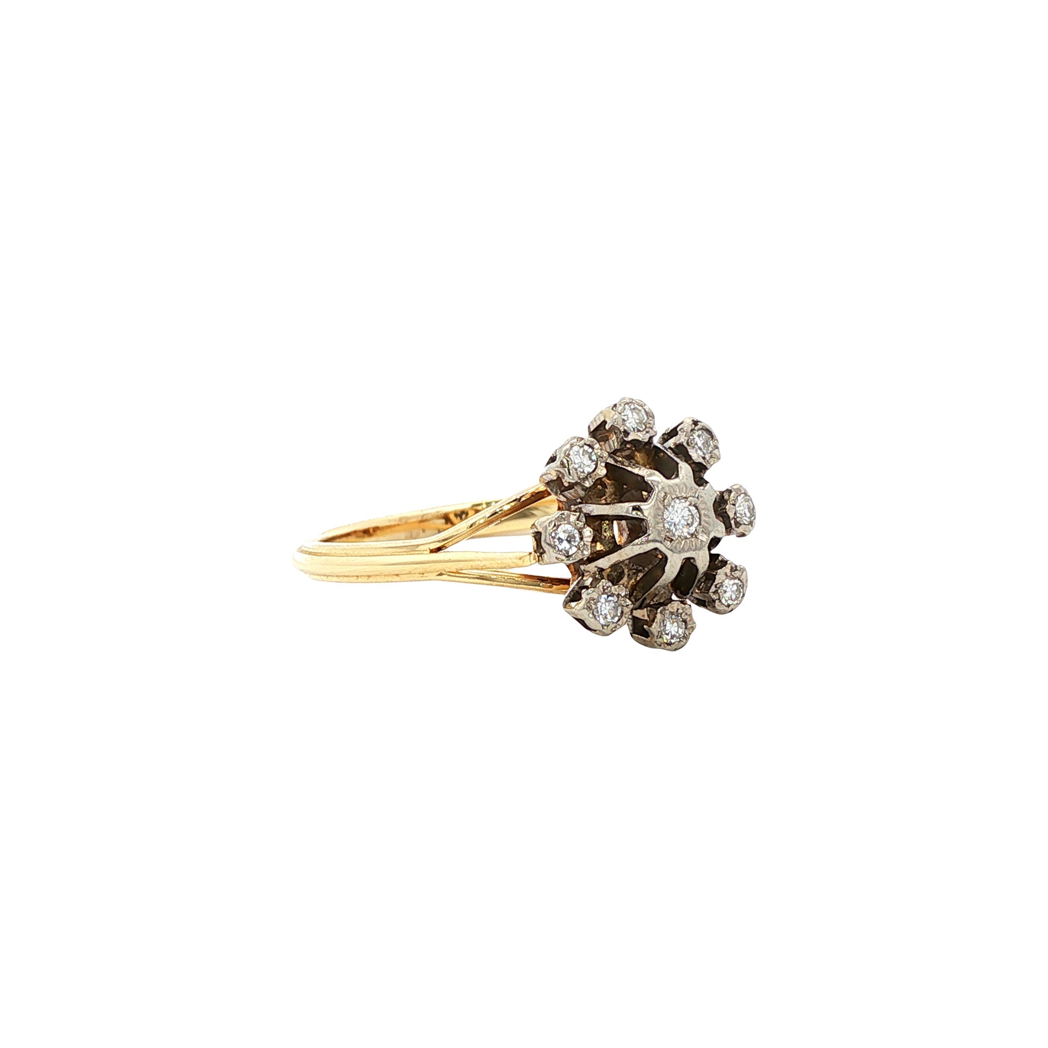 Vintage 14 kt gold ring with diamond