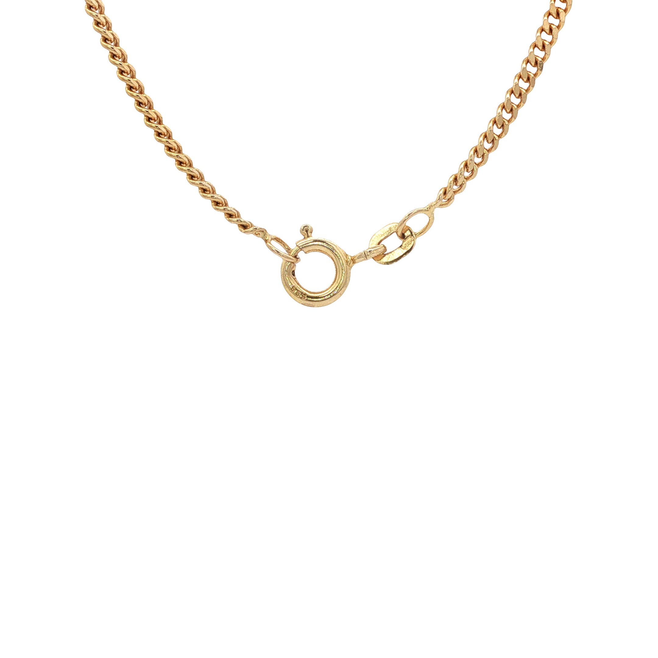 Gouden vintage gourmet collier 14 kt