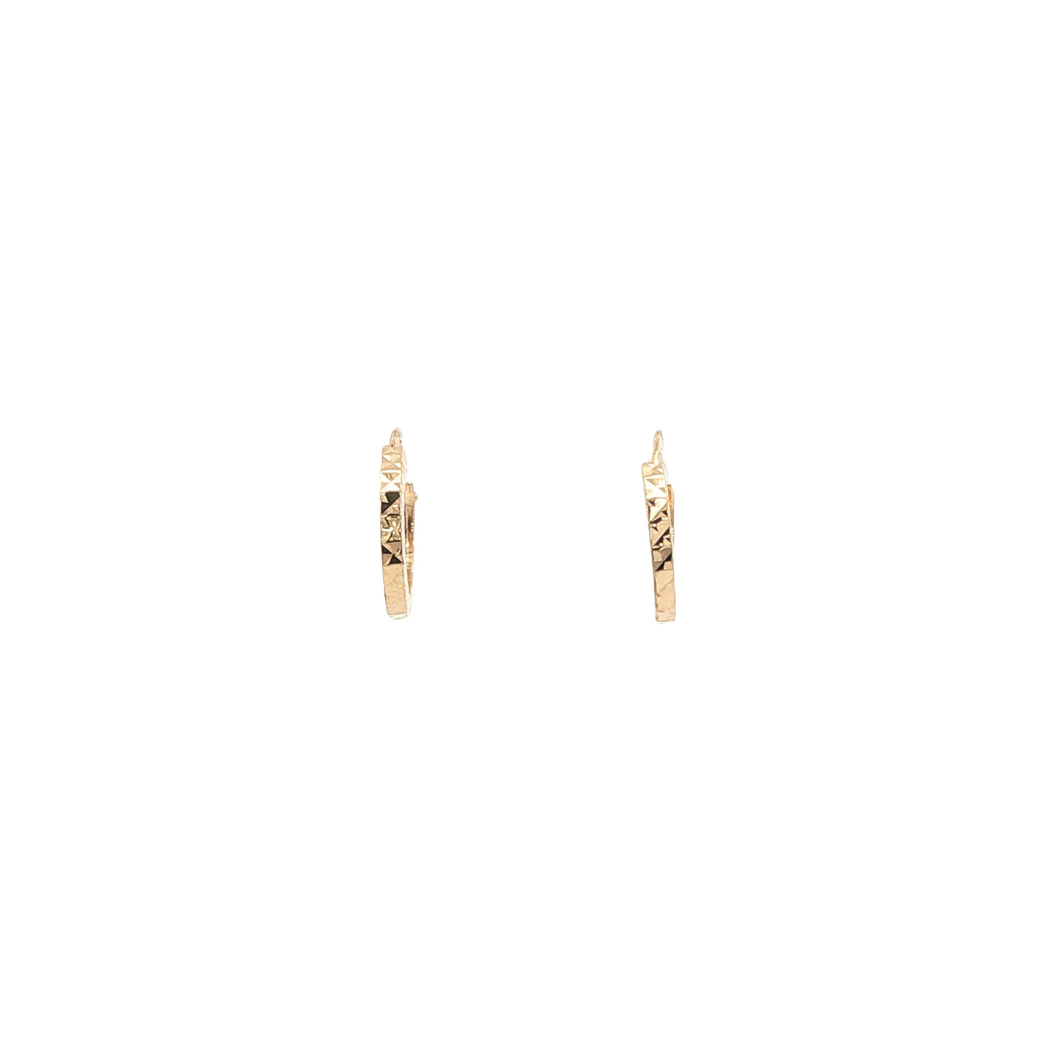 Gouden vintage fantasie oorringen 14 kt