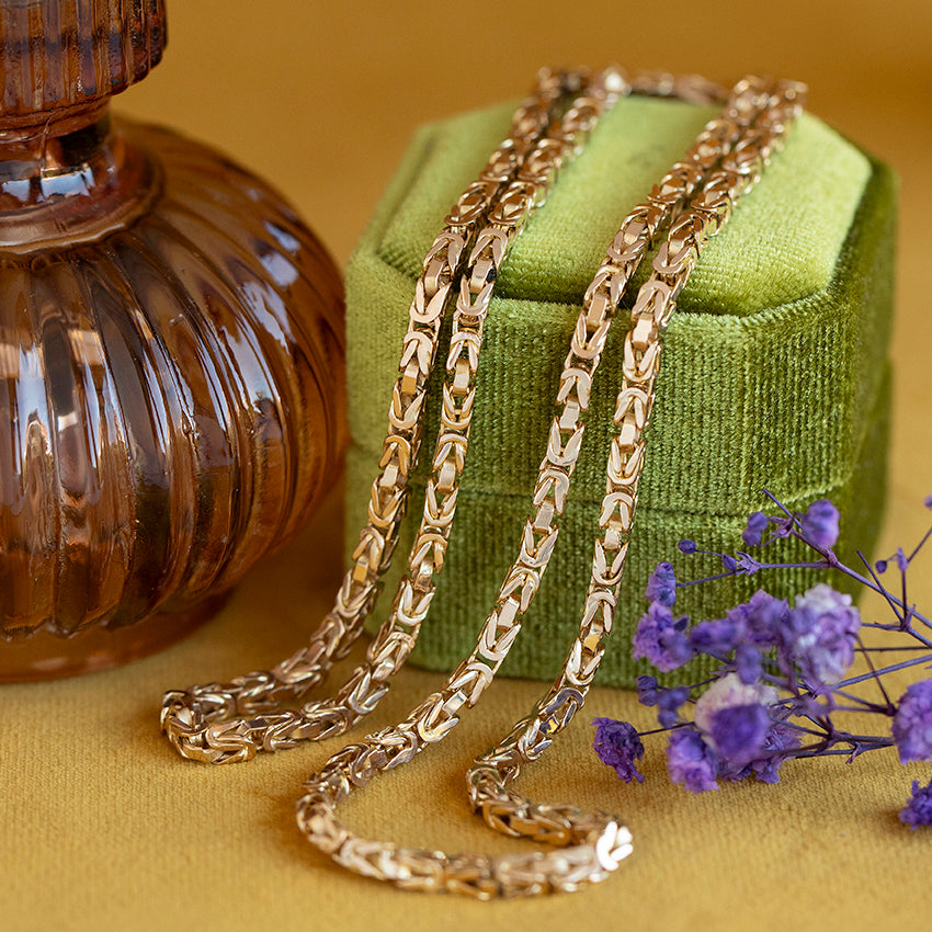 Gouden vintage koningscollier 14 kt