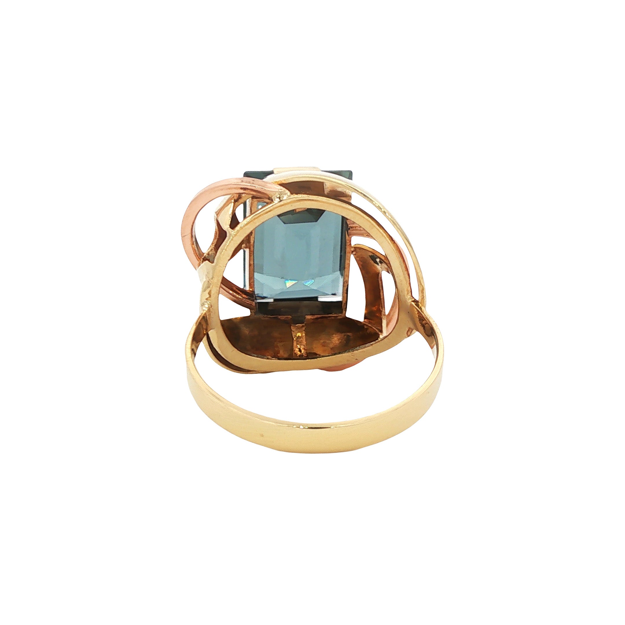 Gouden vintage ring met spinel 14 kt