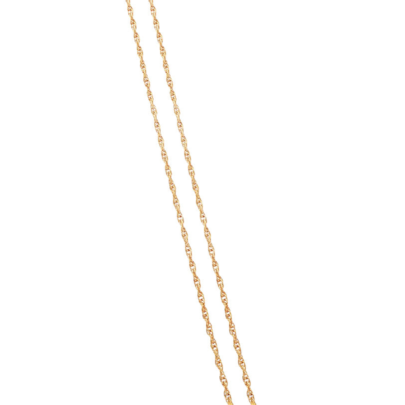 Vintage gold necklace with ruby and diamond, 18 kt