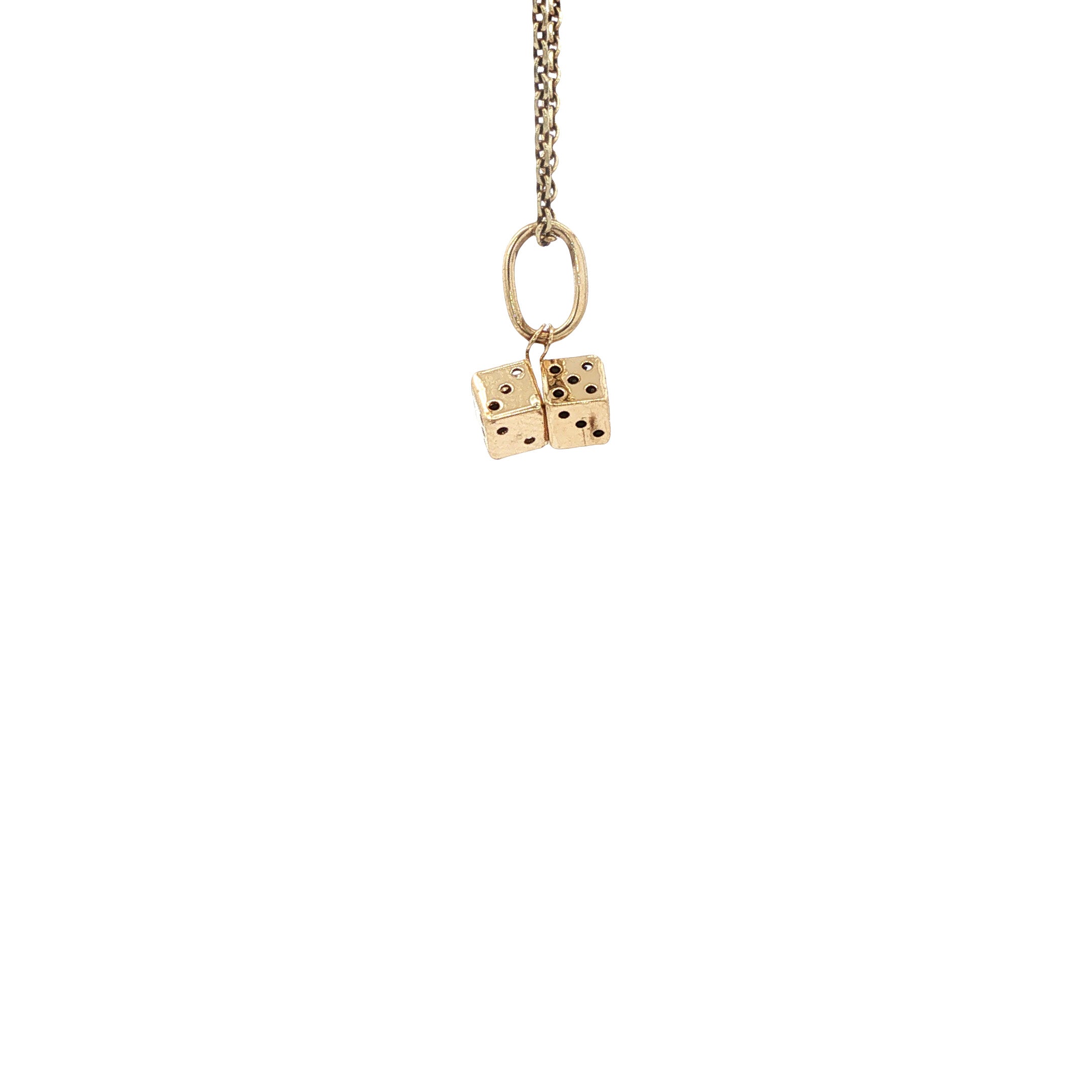 Vintage die pendant 10 kt