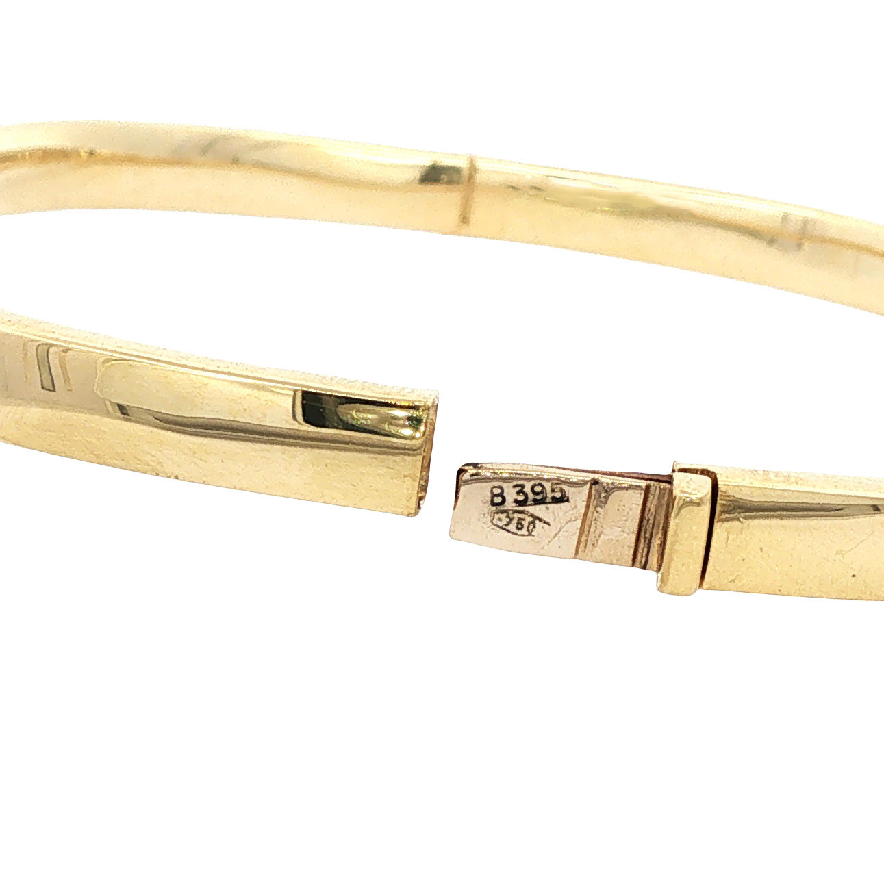 Vintage smooth gold bangle, 18 kt