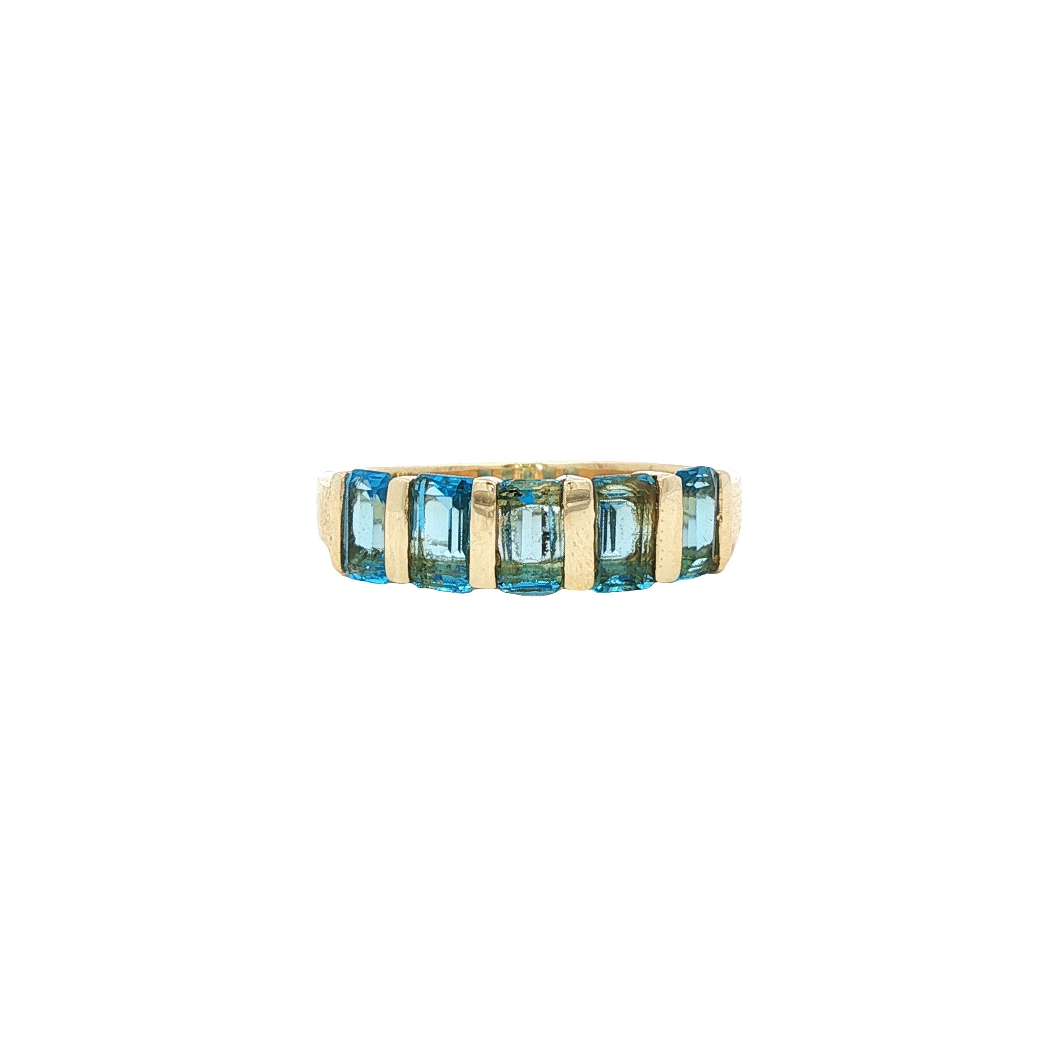 14 kt vintage gold ring with topaz