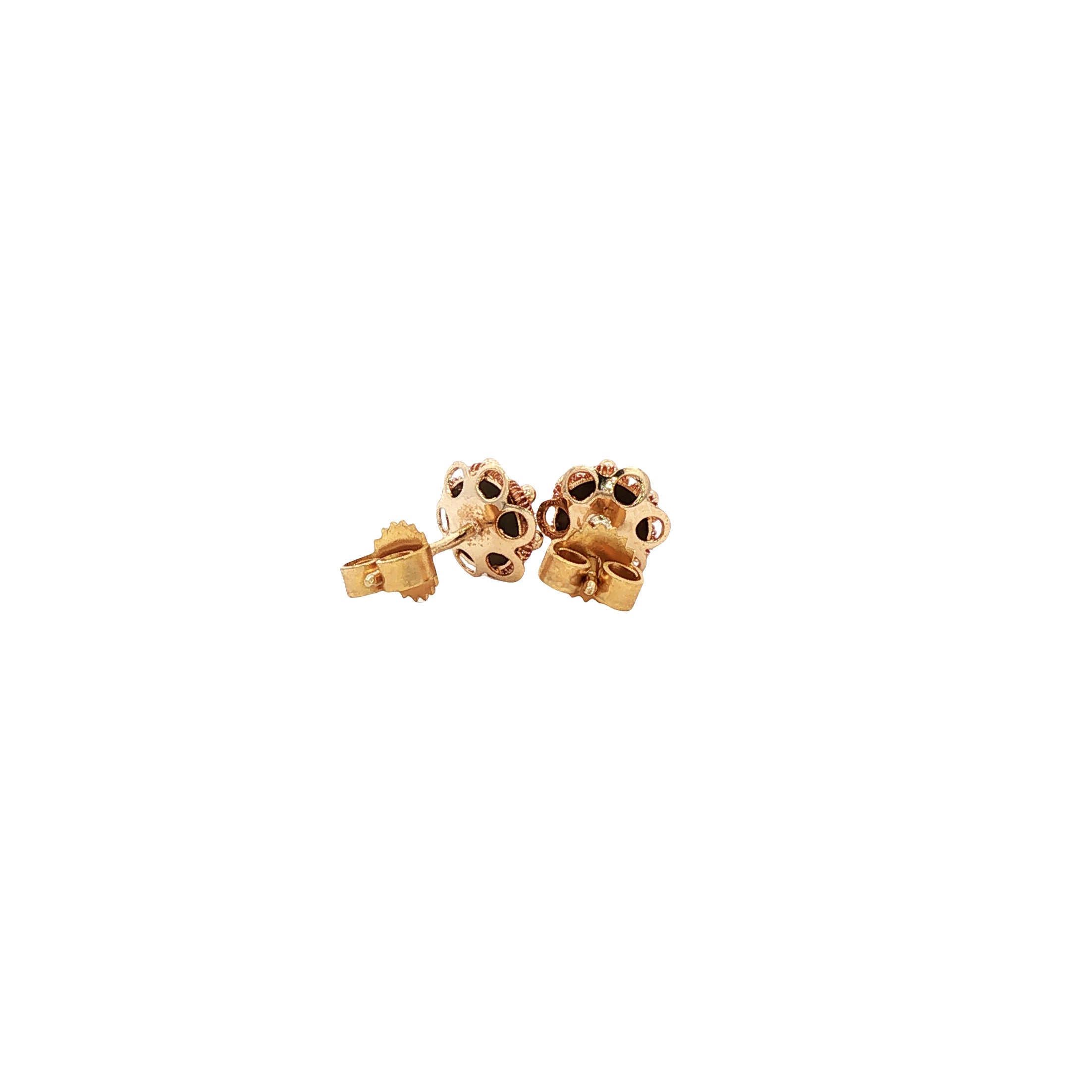Vintage gold Zeeuwse knop stud earrings 14 kt
