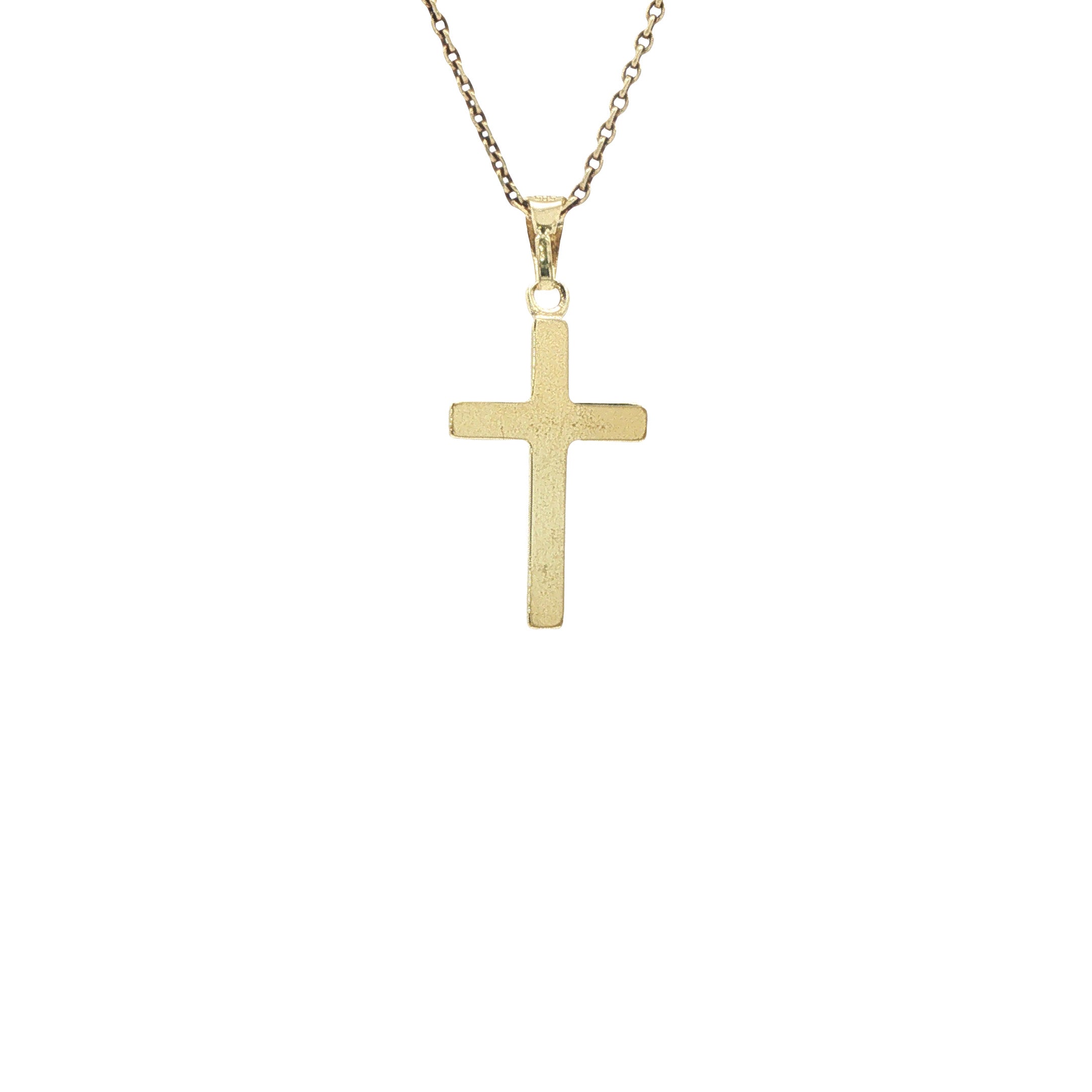 Gouden vintage kruis hanger 14 kt