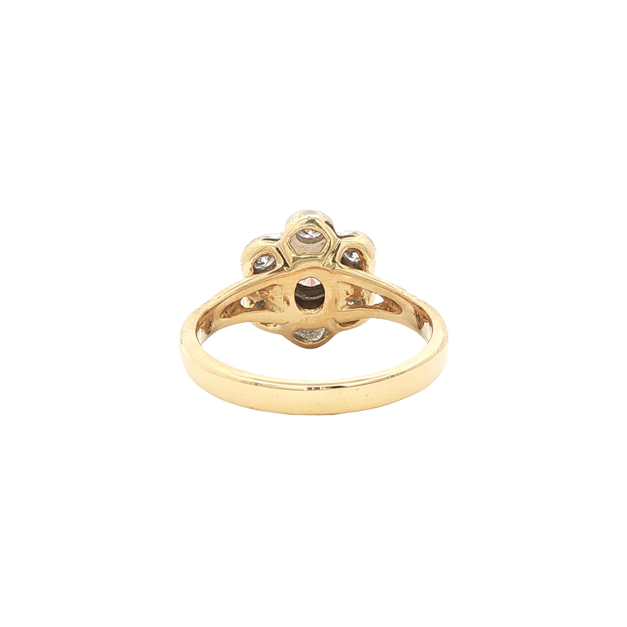 18 kt gold ring with diamond