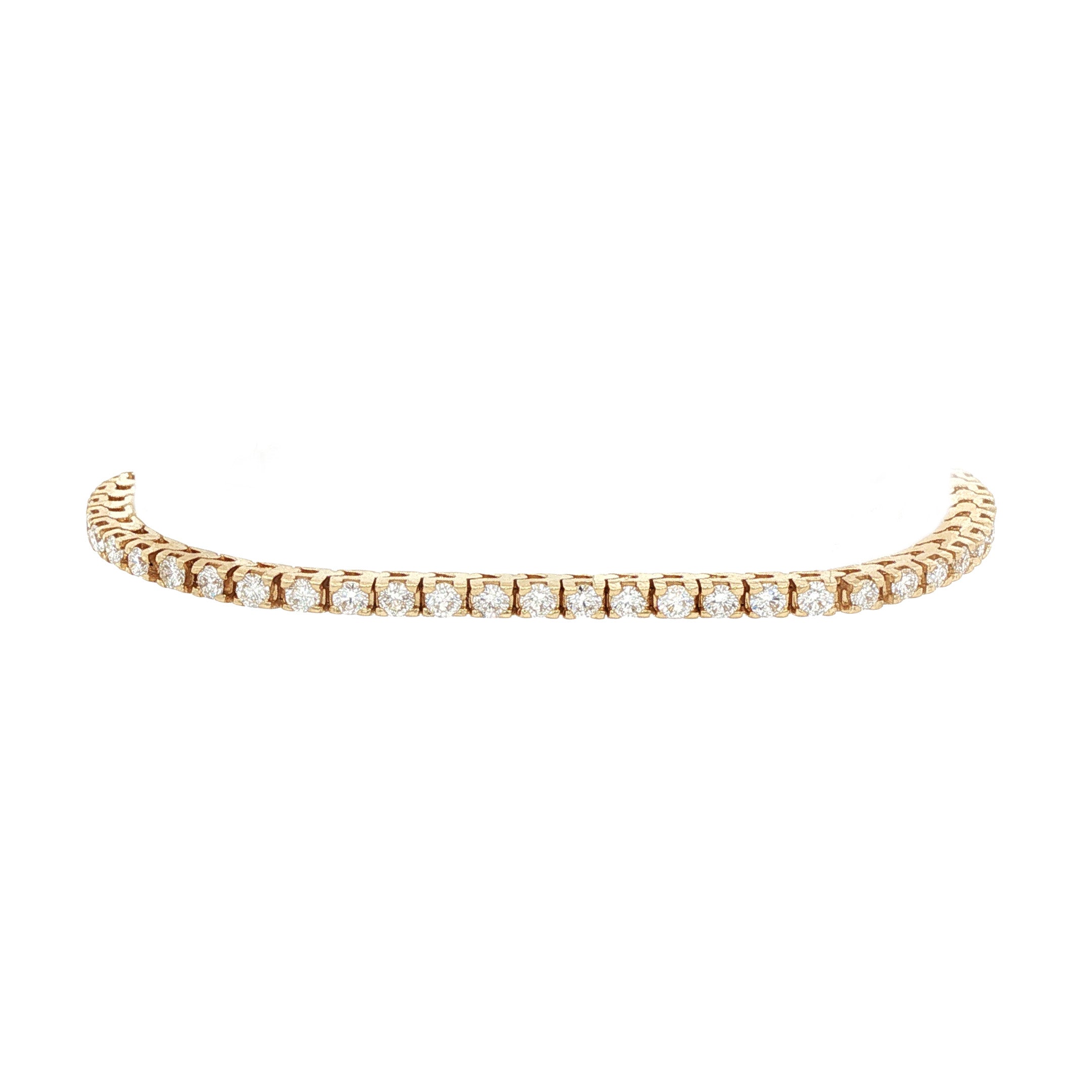 Gouden vintage tennisarmband met diamant 14 kt