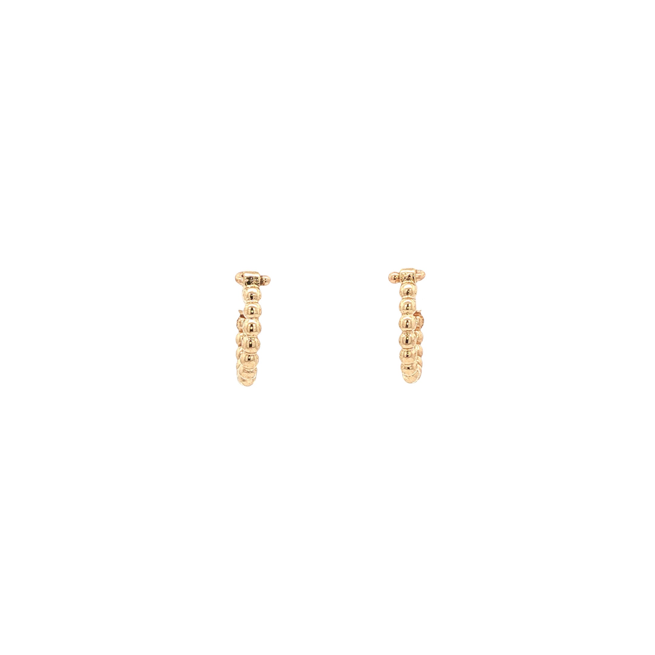 Gouden vintage fantasie oorringen 14 kt