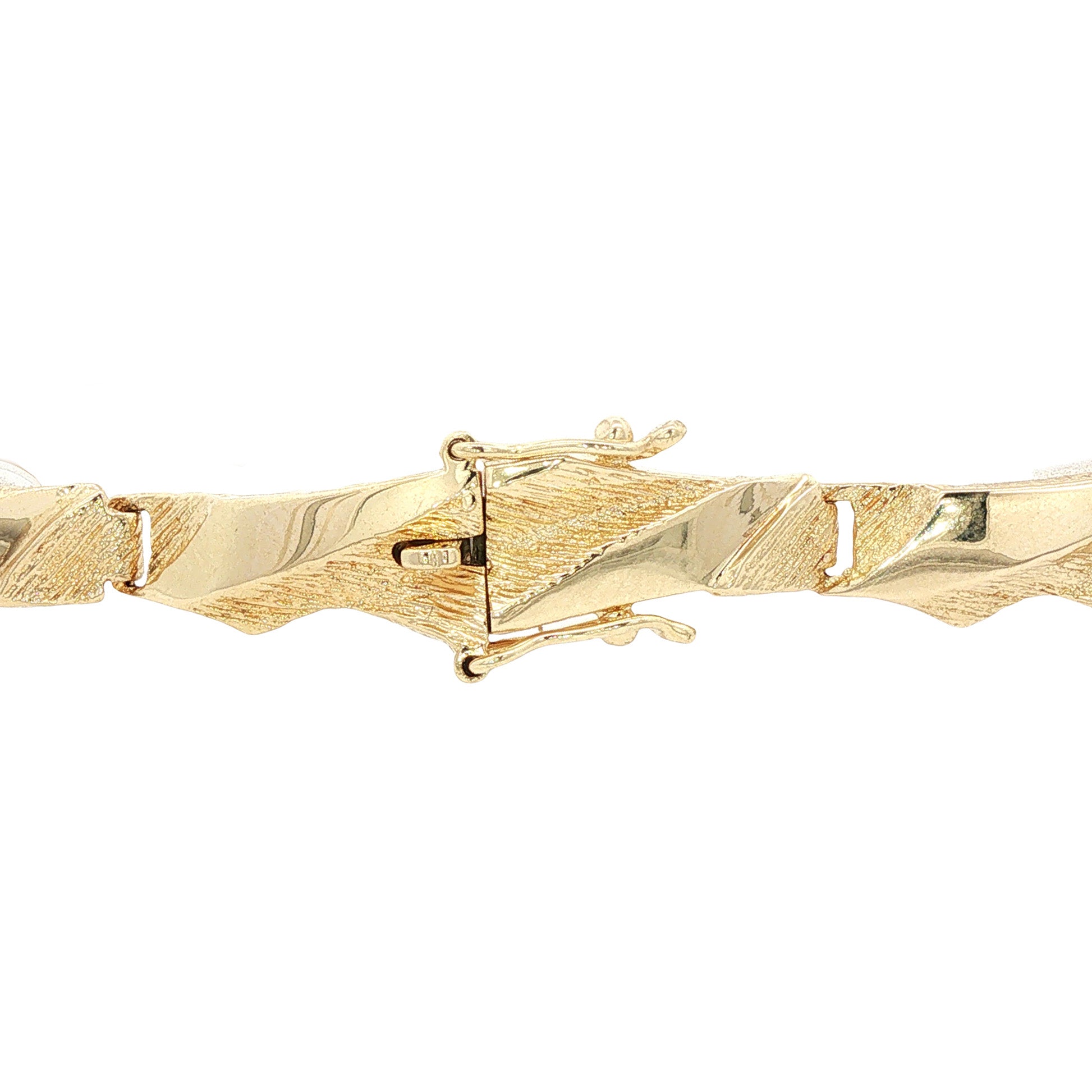 Gouden vintage fantasie armband 14 kt