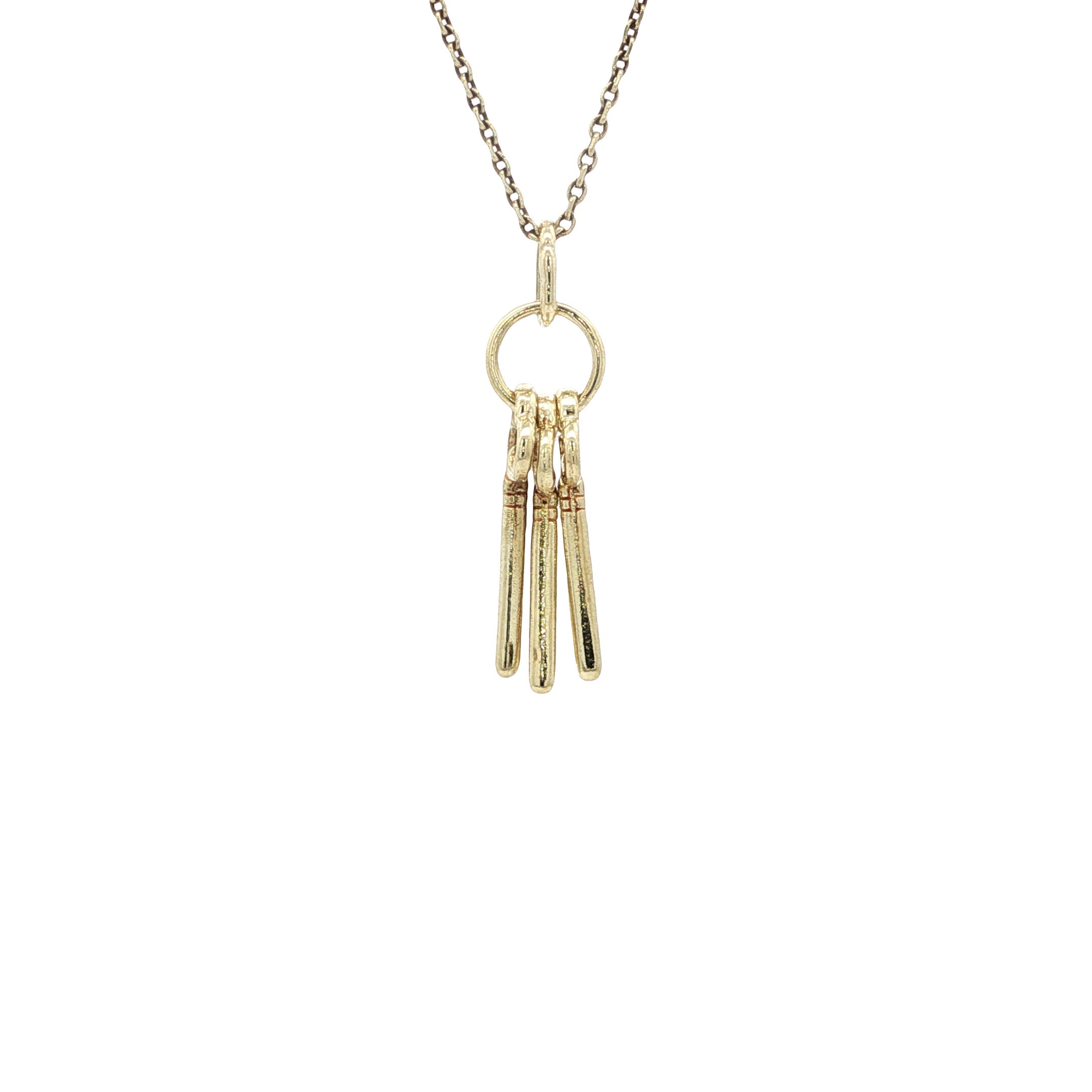 14 kt gold keyring pendant