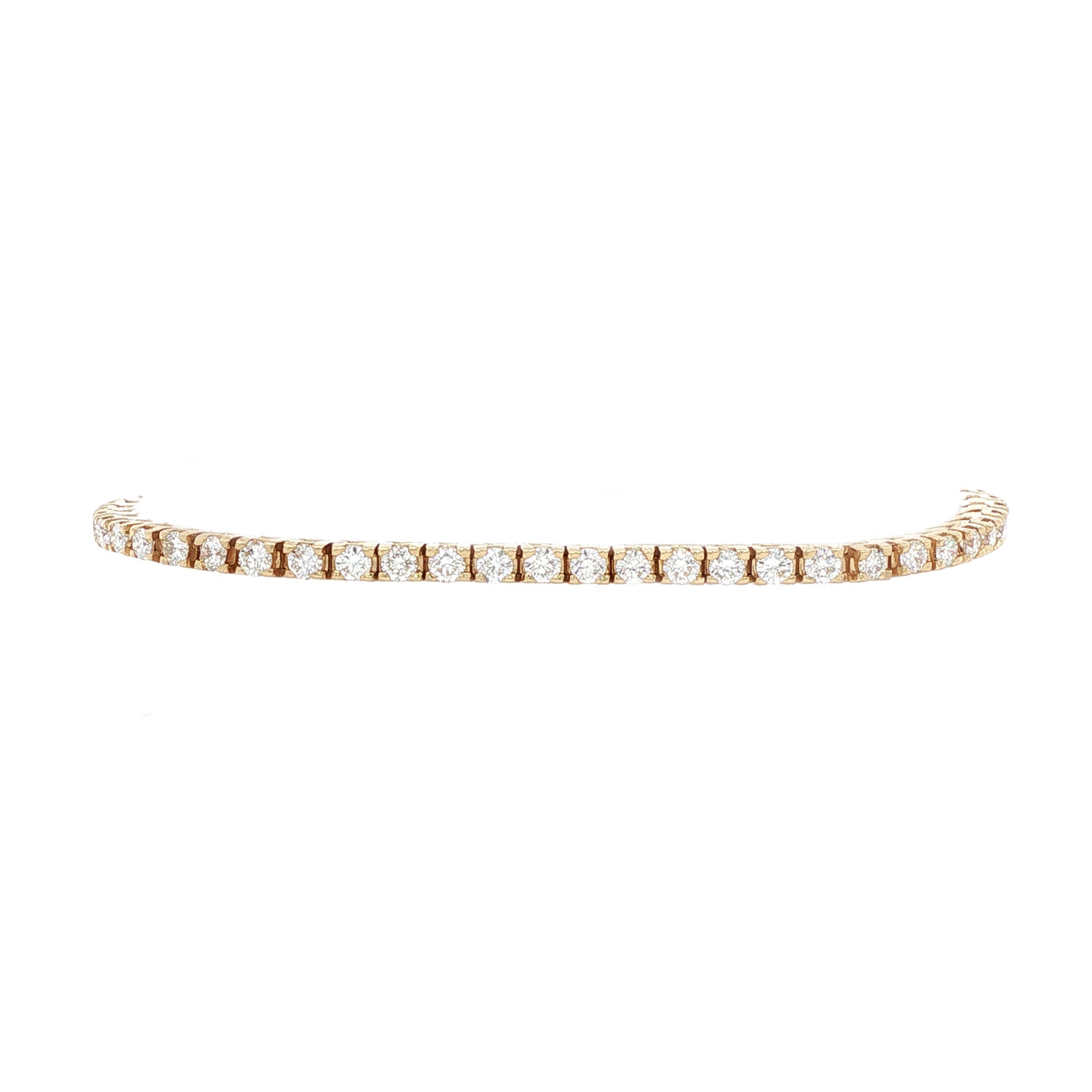 Gouden vintage tennisarmband met diamant 14 kt