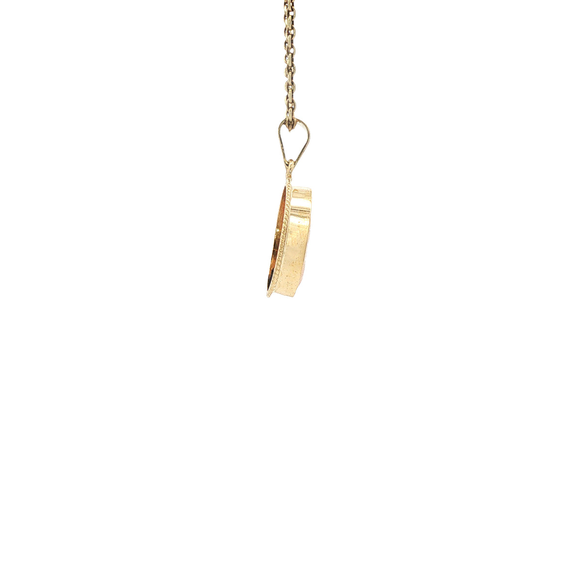 Vintage gold pendant with cameo, 14 kt