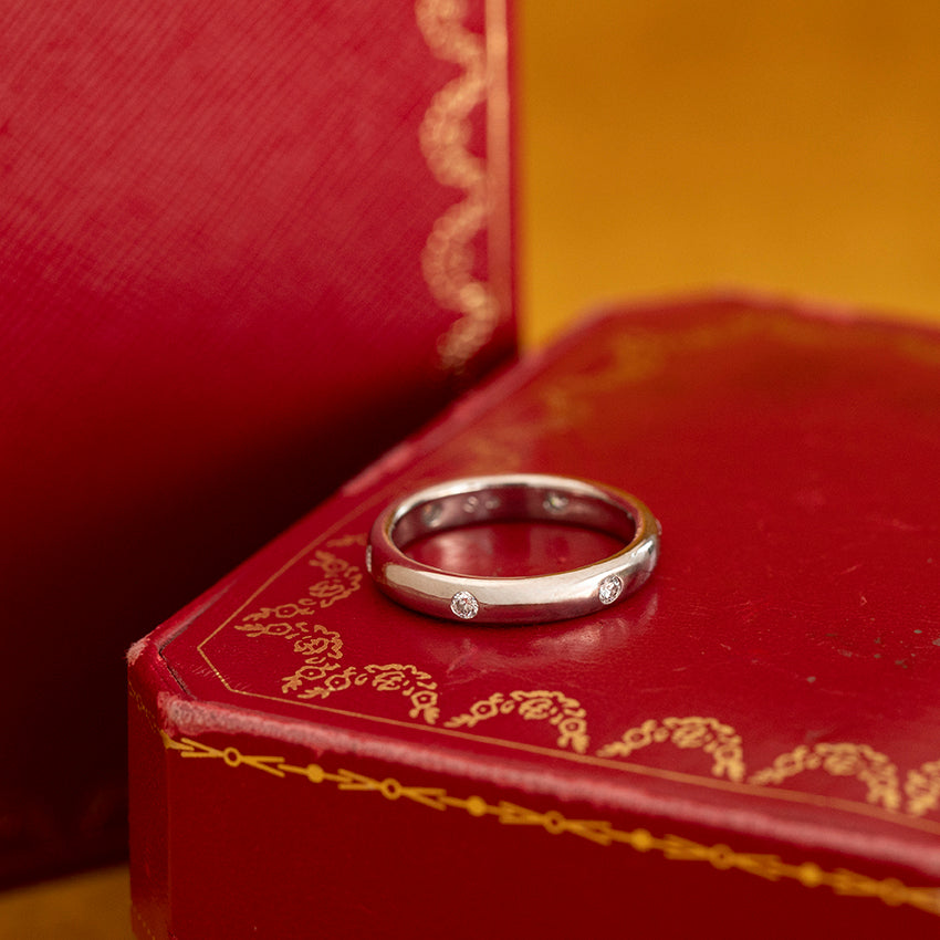 Witgouden Cartier Stella band met diamant 18 kt