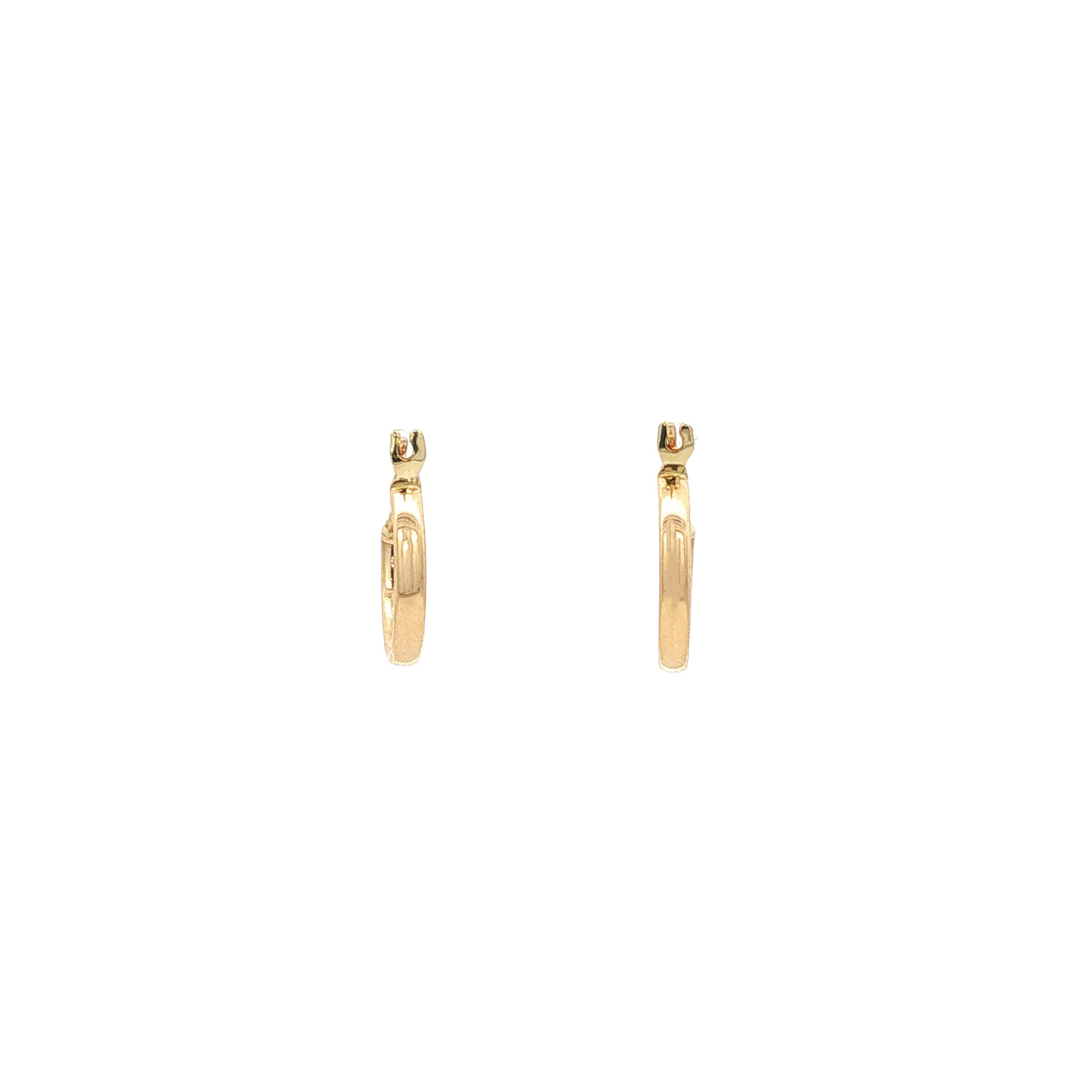 Gouden vintage gladde oorringen 14 kt