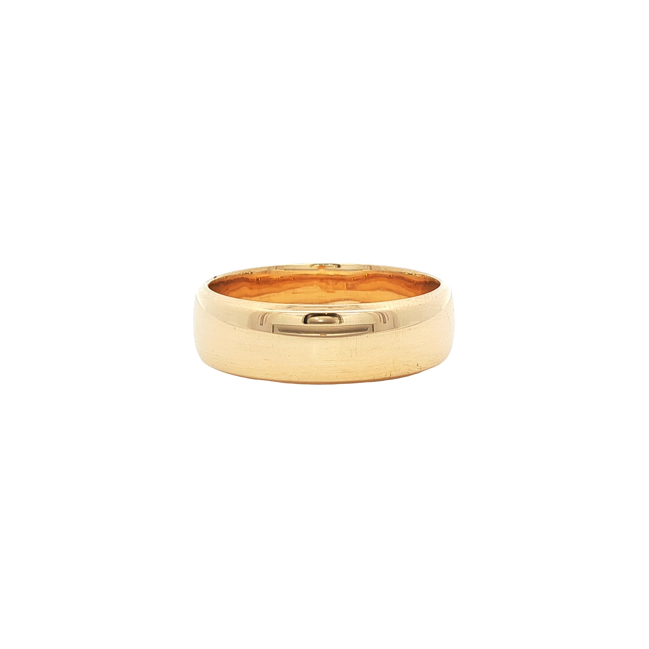 Gouden gladde ring 14 kt